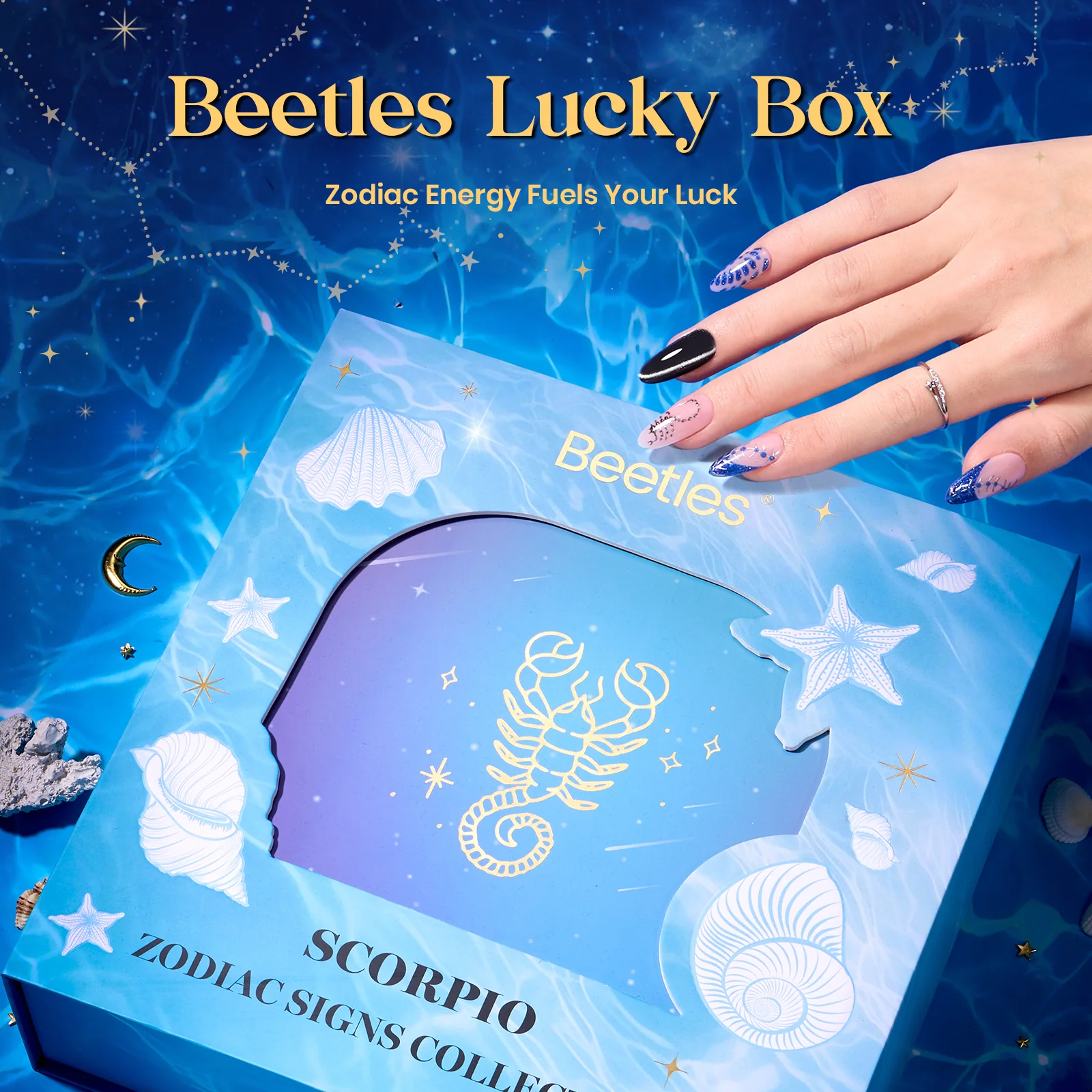 Beetles Lucky Box Scorpio Zodiac Sign Gel Nail Polish Kit - Summer Nails 6 Colors(11.29-12.17) - Image 2