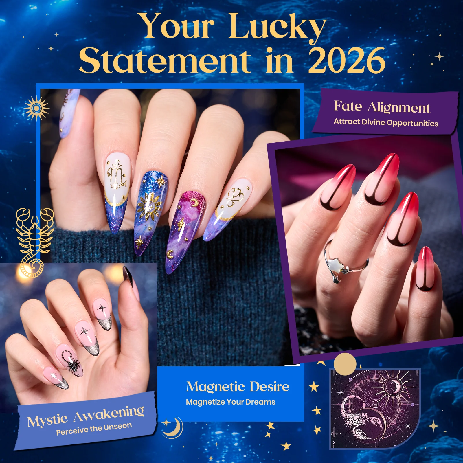 Beetles Lucky Box Scorpio Zodiac Sign Gel Nail Polish Kit - Summer Nails 6 Colors(11.29-12.17) - Image 6