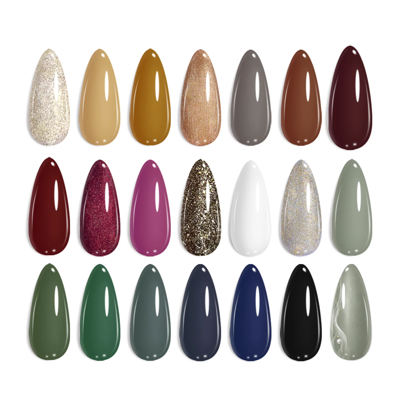 Beetles Gel Polish Winter Sonata Winter Nails  - 20 Colors Brown Winter Sonata Fall Gel Nail Polish Set
