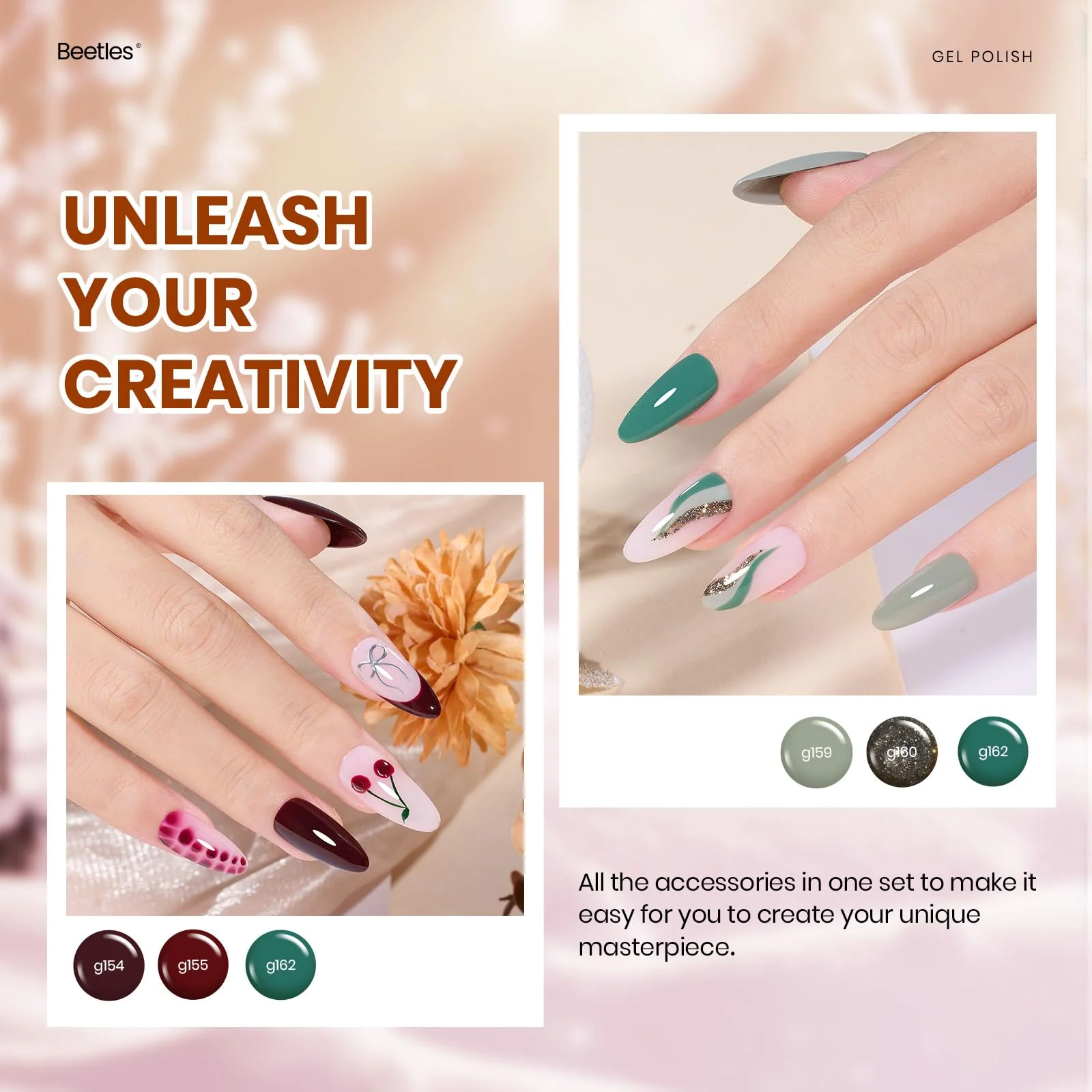 Beetles Gel Polish Winter Sonata Winter Nails  - 20 Colors Brown Winter Sonata Fall Gel Nail Polish Set - Image 4