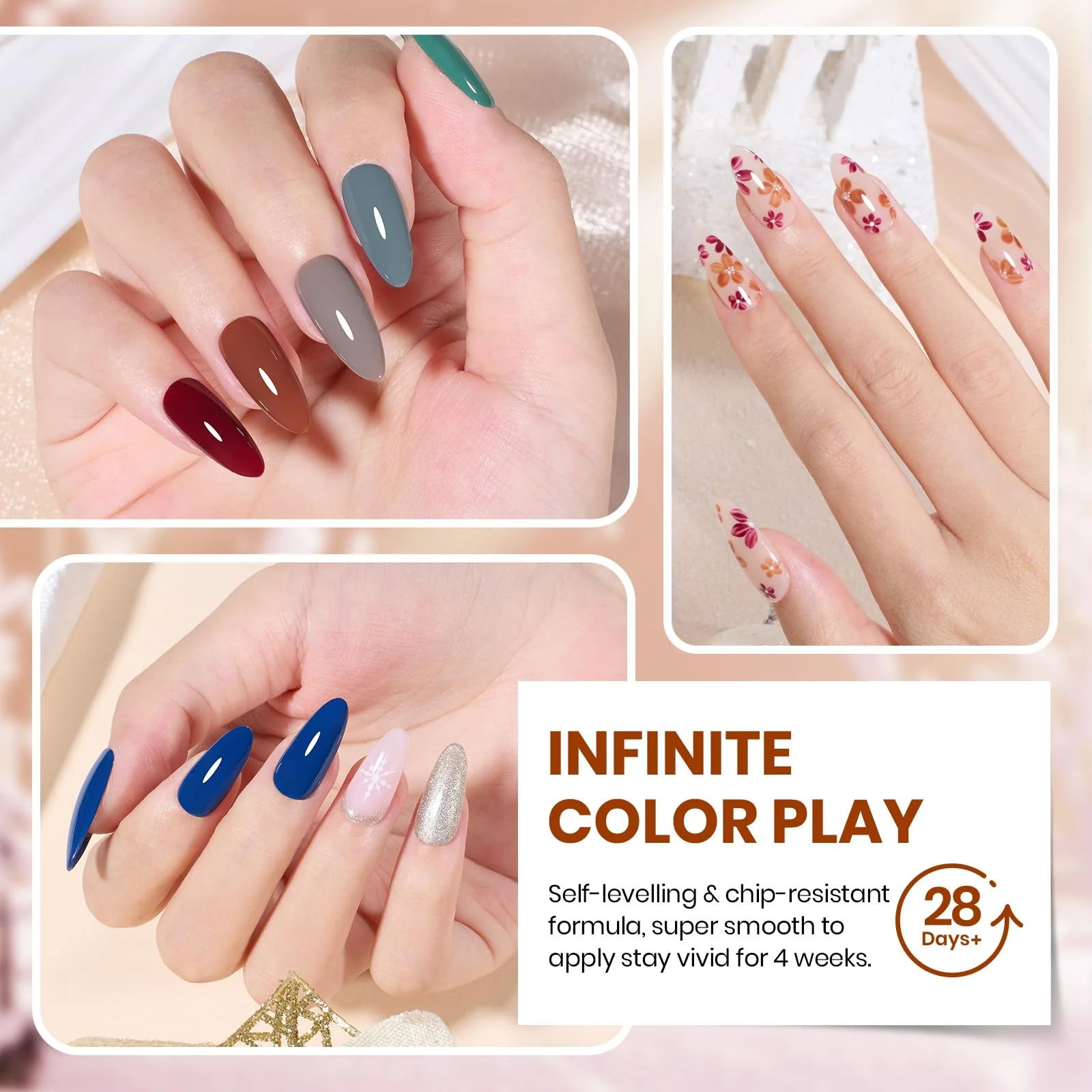 Beetles Gel Polish Winter Sonata Winter Nails  - 20 Colors Brown Winter Sonata Fall Gel Nail Polish Set - Image 5