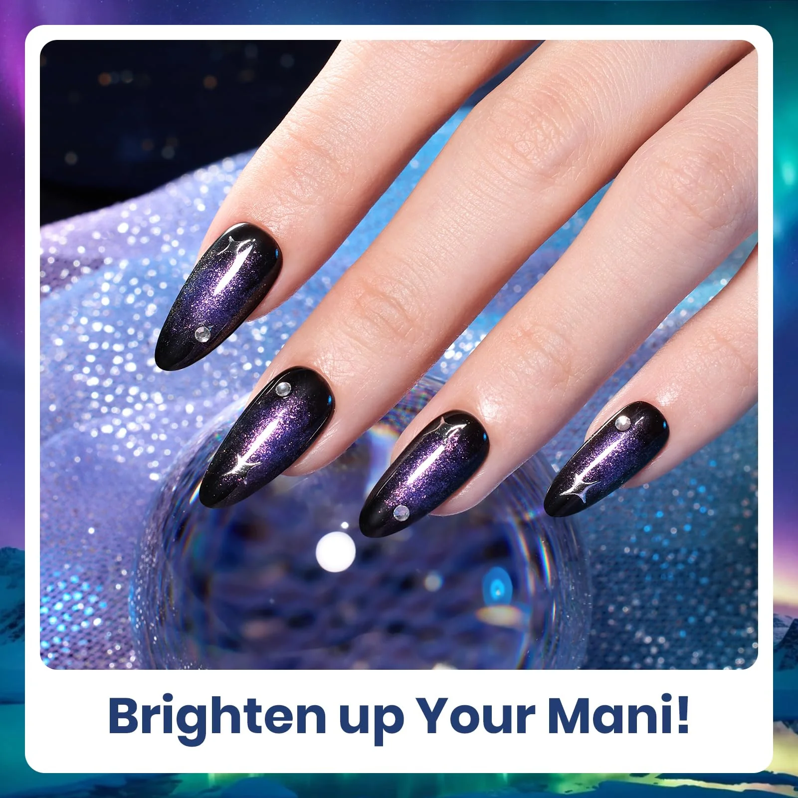 Beetles Glitter Gel Polish Set – Kaleido Galaxy 6 Colors Easter Shimmer Chameleon Blue Green Purple UV LED Gel Nail Polish Sparkly Nail Gel Kit - Image 7