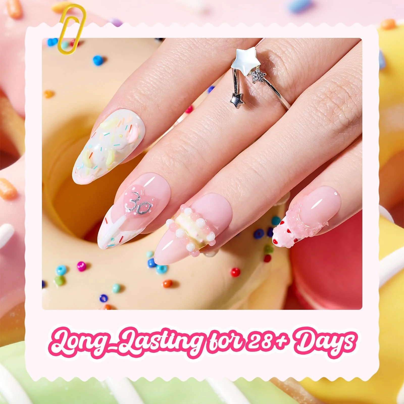 Beetles Glitter Top Coat Gel Polish Limited - Confetti Fantasy Sprinkle Glitter Gel Top Coat 15ml - Image 2