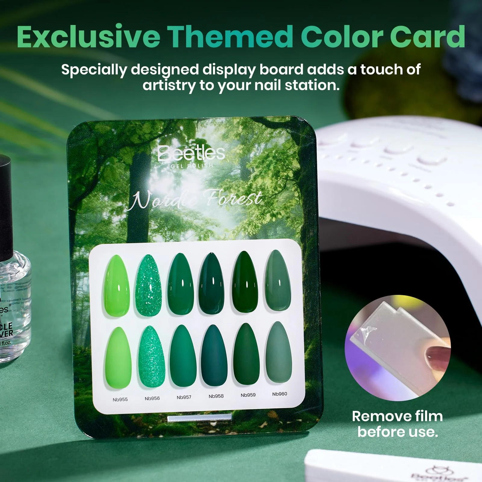Beetles Green Gel Nail Polish - Nails Hema Free 6 Colors Light Dark Green Set - Image 3