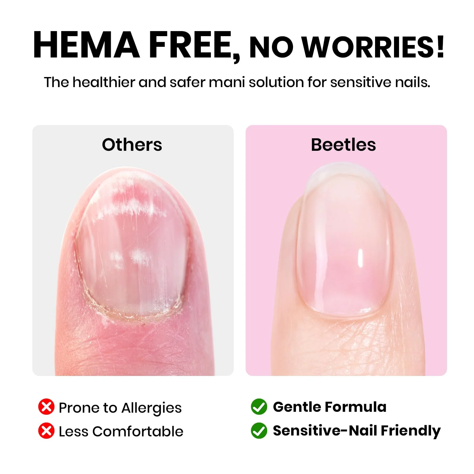 Beetles Hema Free Gel Top and Base Coat with Matte Top Coat Set - Image 2