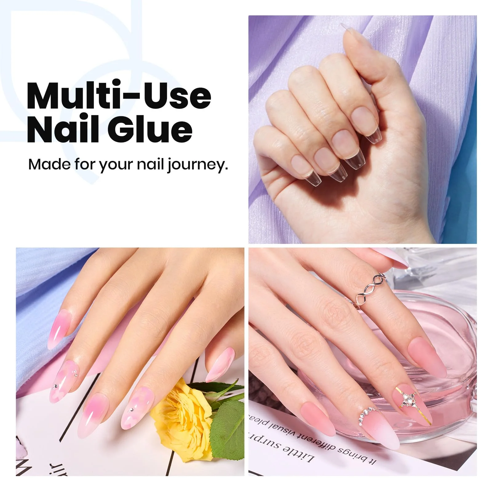 Beetles Hema-Free Nail Glue Gel - 10ml Super Strong Brush UV Nail Glue - Image 7