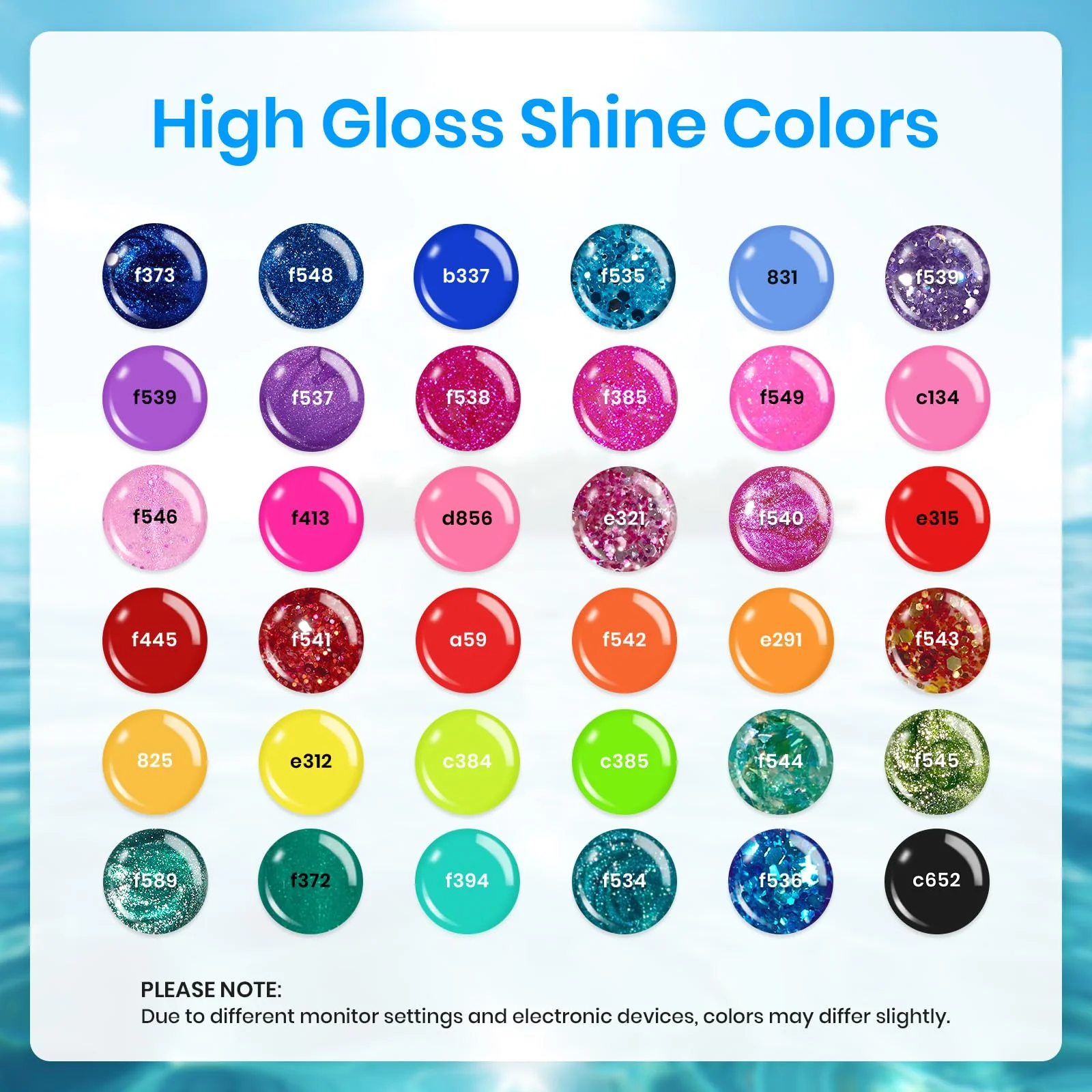 Beetles High Gloss Shine 36 Colors Summer Nails Island Holiday Gel Nail Polish Kit - Image 2