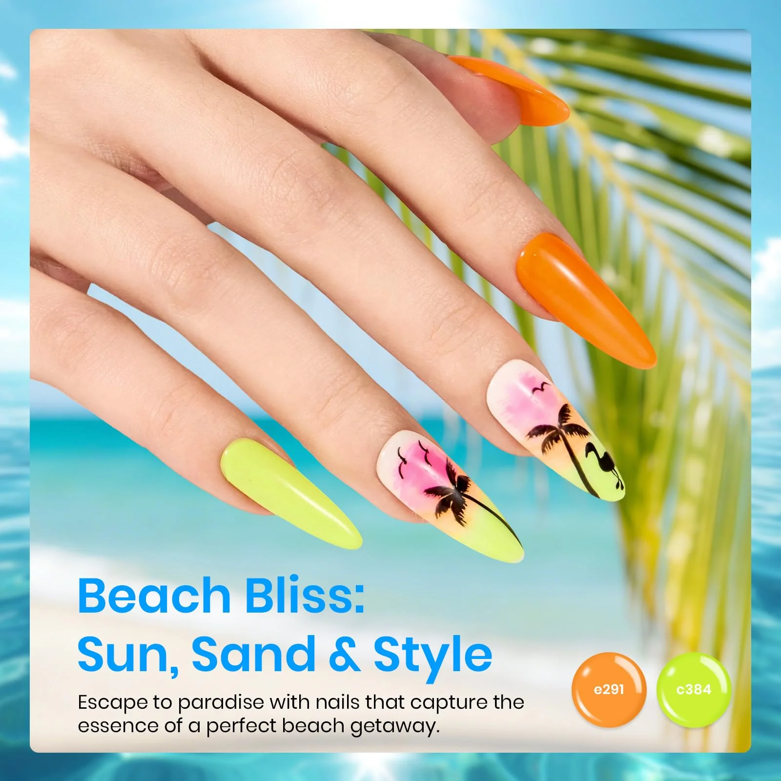 Beetles High Gloss Shine 36 Colors Summer Nails Island Holiday Gel Nail Polish Kit - Image 4