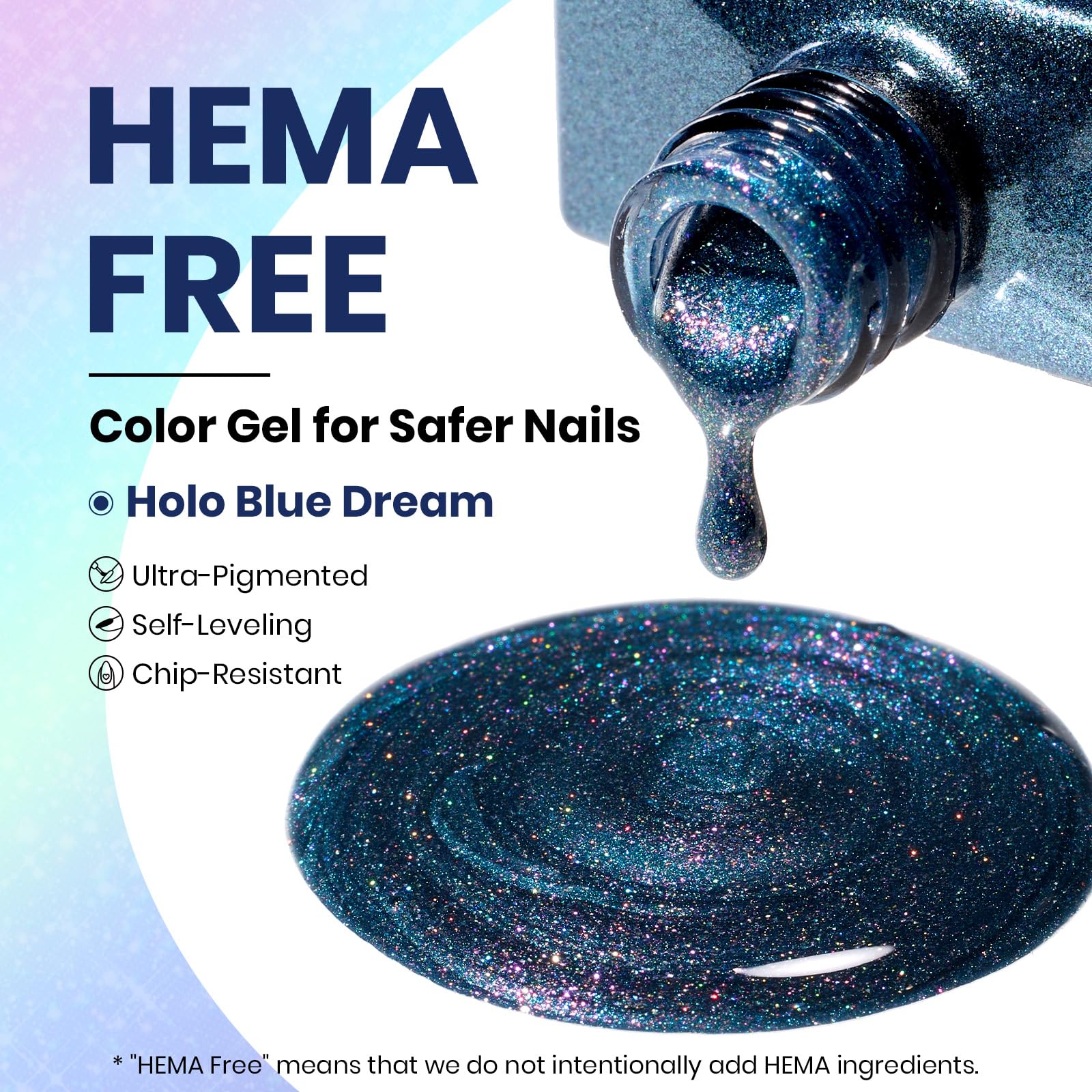 Beetles Holo Blue Dream Galaxy Cat Eye Gel Nail Polish 15ML Glitter Polish Magnetic Shimmer Effect - Image 6