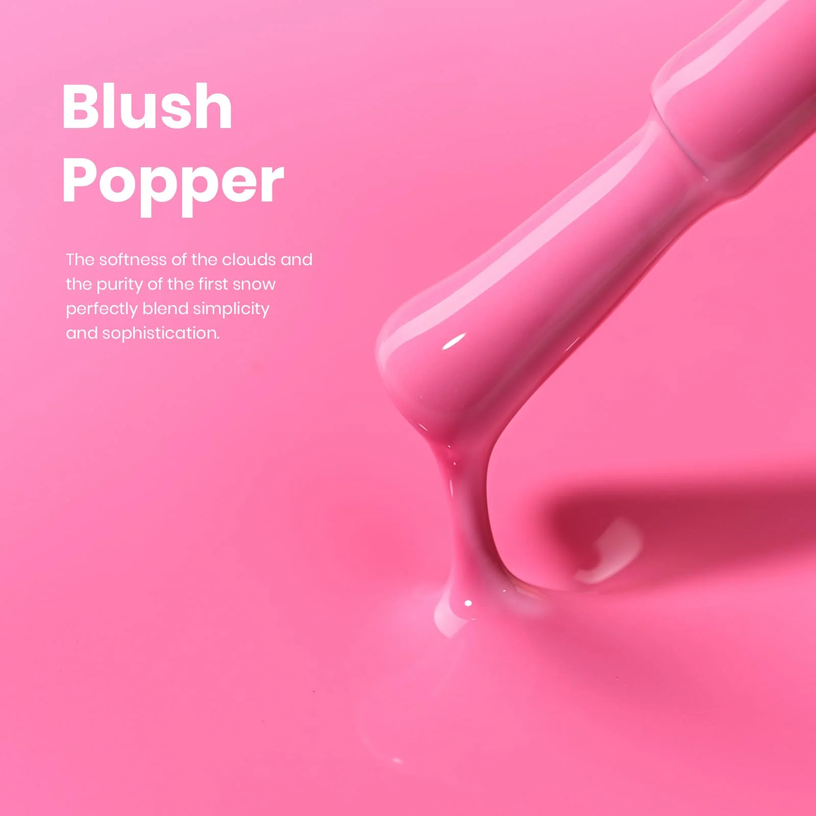 Beetles Hot Pink Gel Polish - Blush Popper 15ML/0.51Fl Oz, Hema Free Neon Pink Gel Nail Polish - Image 3