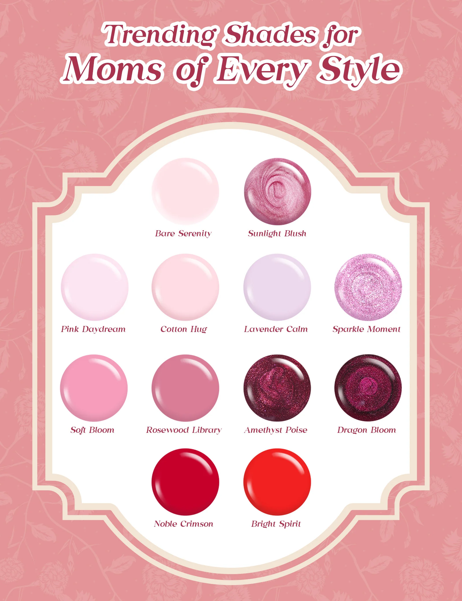 (Extra Free Nail Tips) Beetles Mani Time with Mom Birthday Gift Box | 12-Color HEMA-Free & TPO-Free Manicure Kit - Image 4
