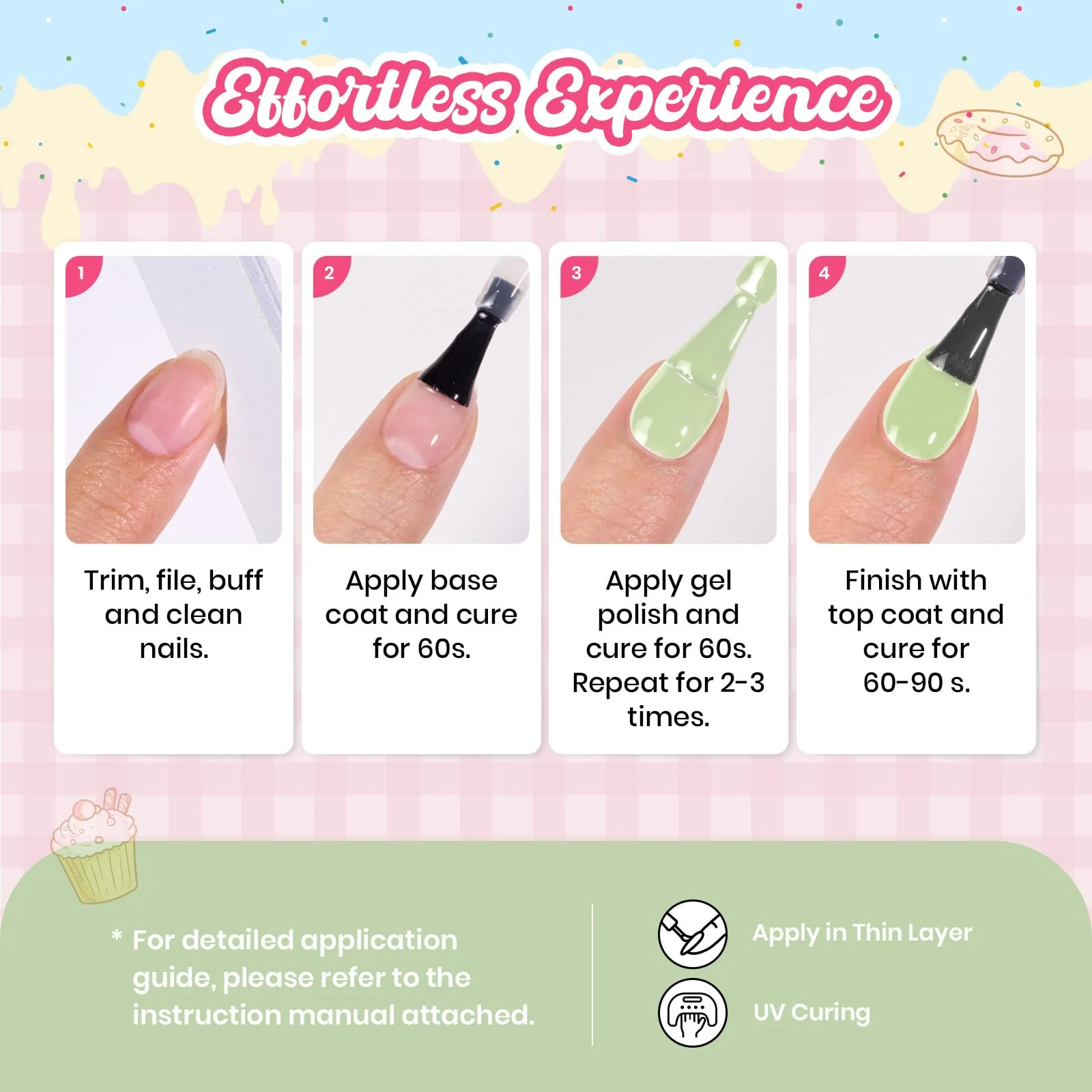 Beetles Mint Green Gel Nail Polish - Nails Matcha Mousse Pastel Green Gel Polish - Image 3