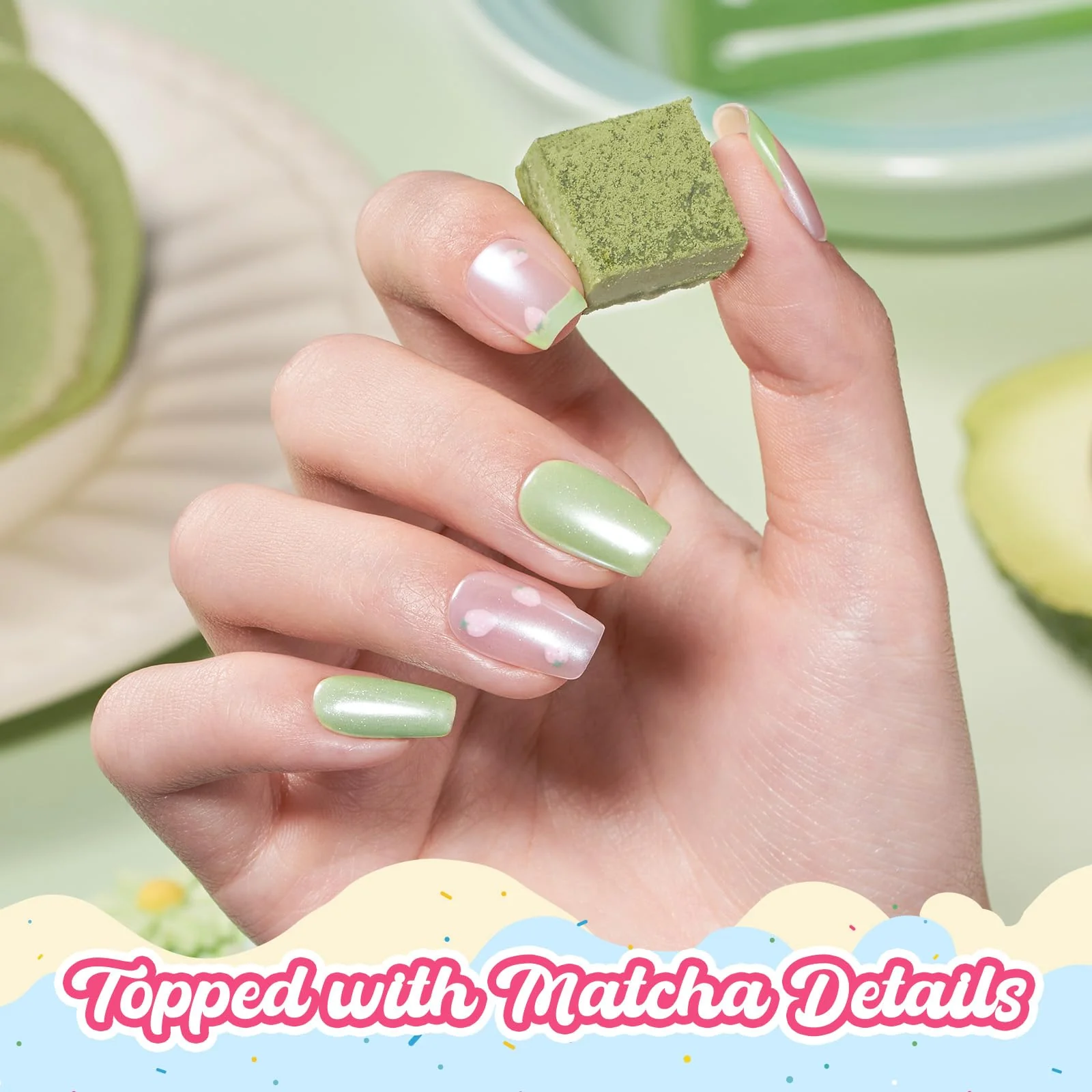 Beetles Mint Green Gel Nail Polish - Nails Matcha Mousse Pastel Green Gel Polish - Image 5