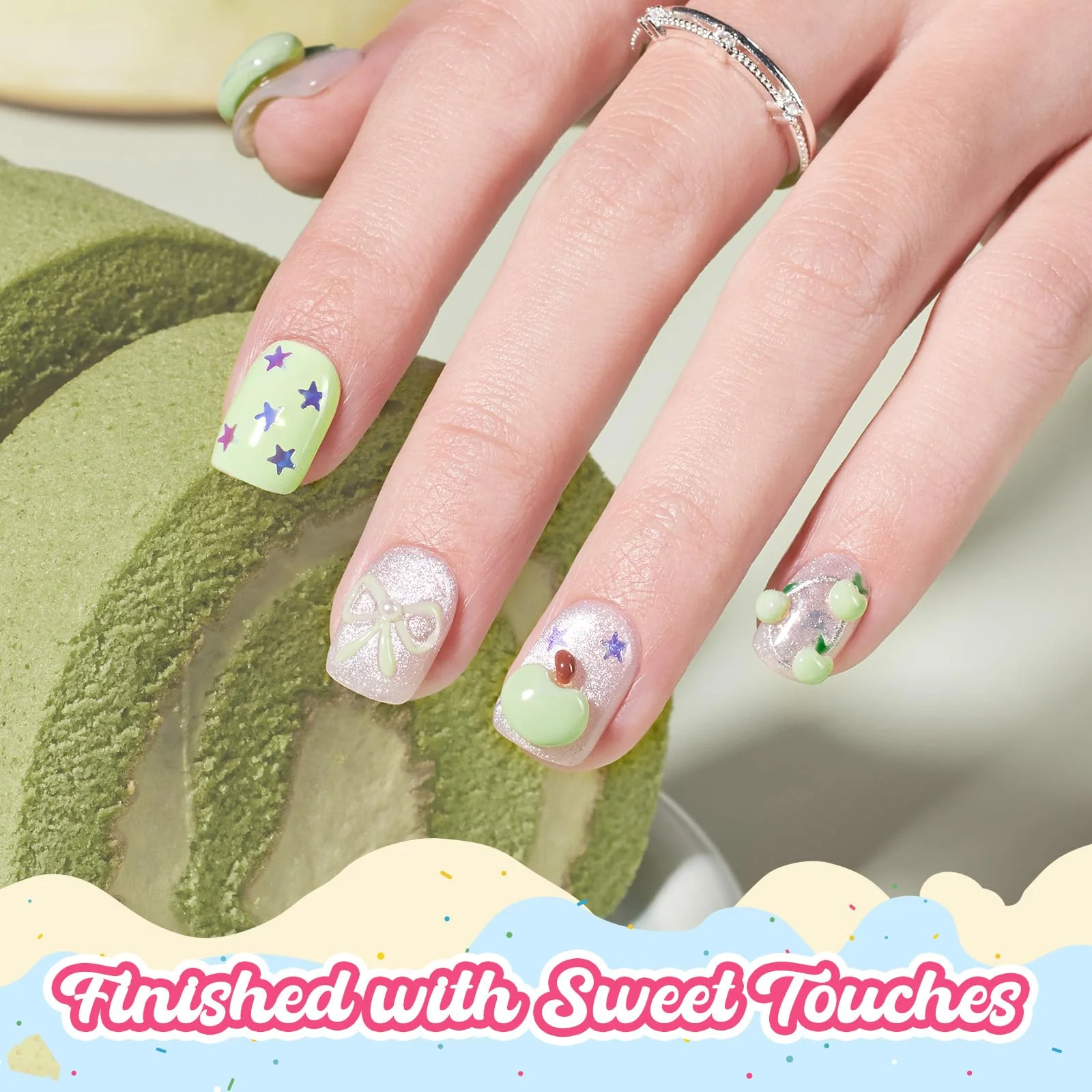 Beetles Mint Green Gel Nail Polish - Nails Matcha Mousse Pastel Green Gel Polish - Image 6