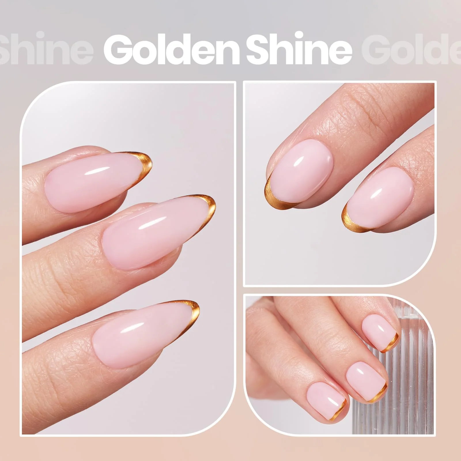 Beetles Mirror Gold Nail Polish – Golden Shine Quick-Drying Metallic Fingernail Polish Glossy Mirror Shine - Image 5