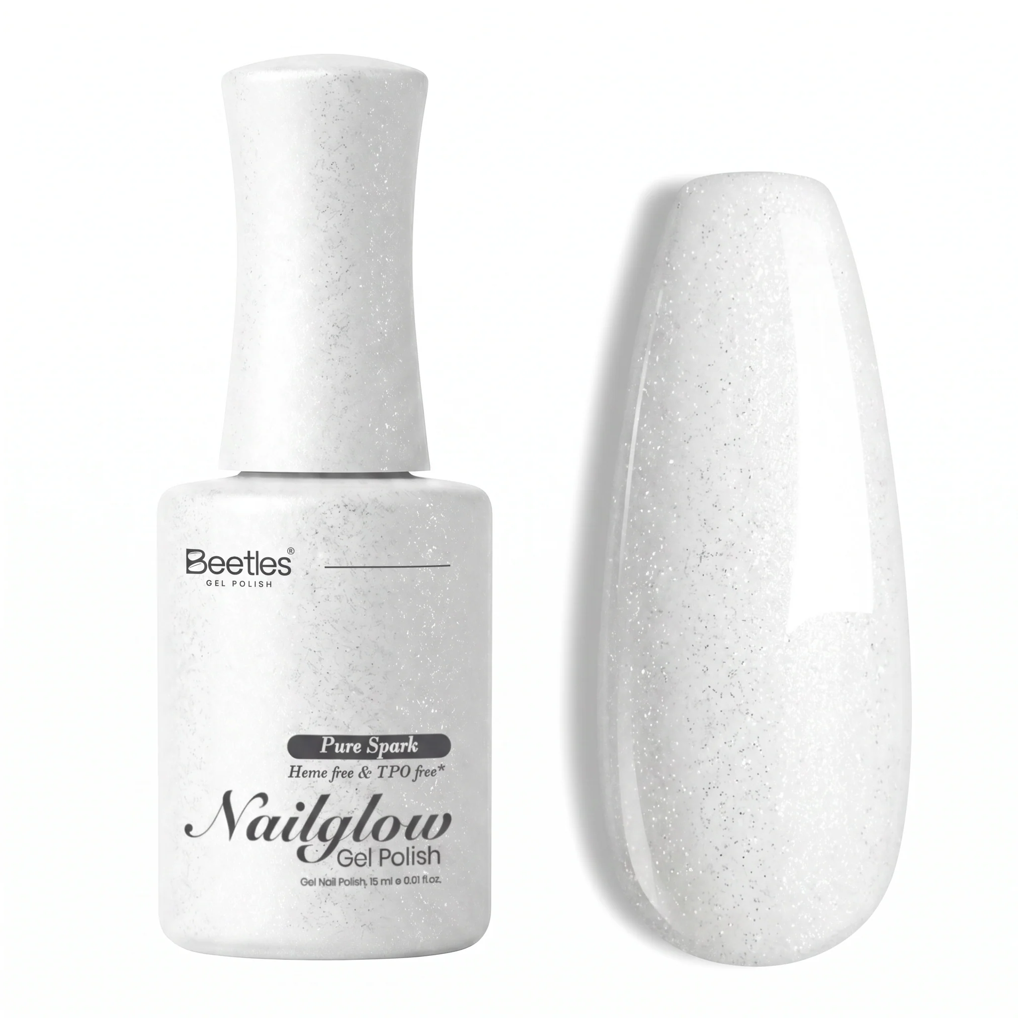Beetles Nail Glow Pure Spark HEMA Free TPO Free Glitter Gel Polish 15ml