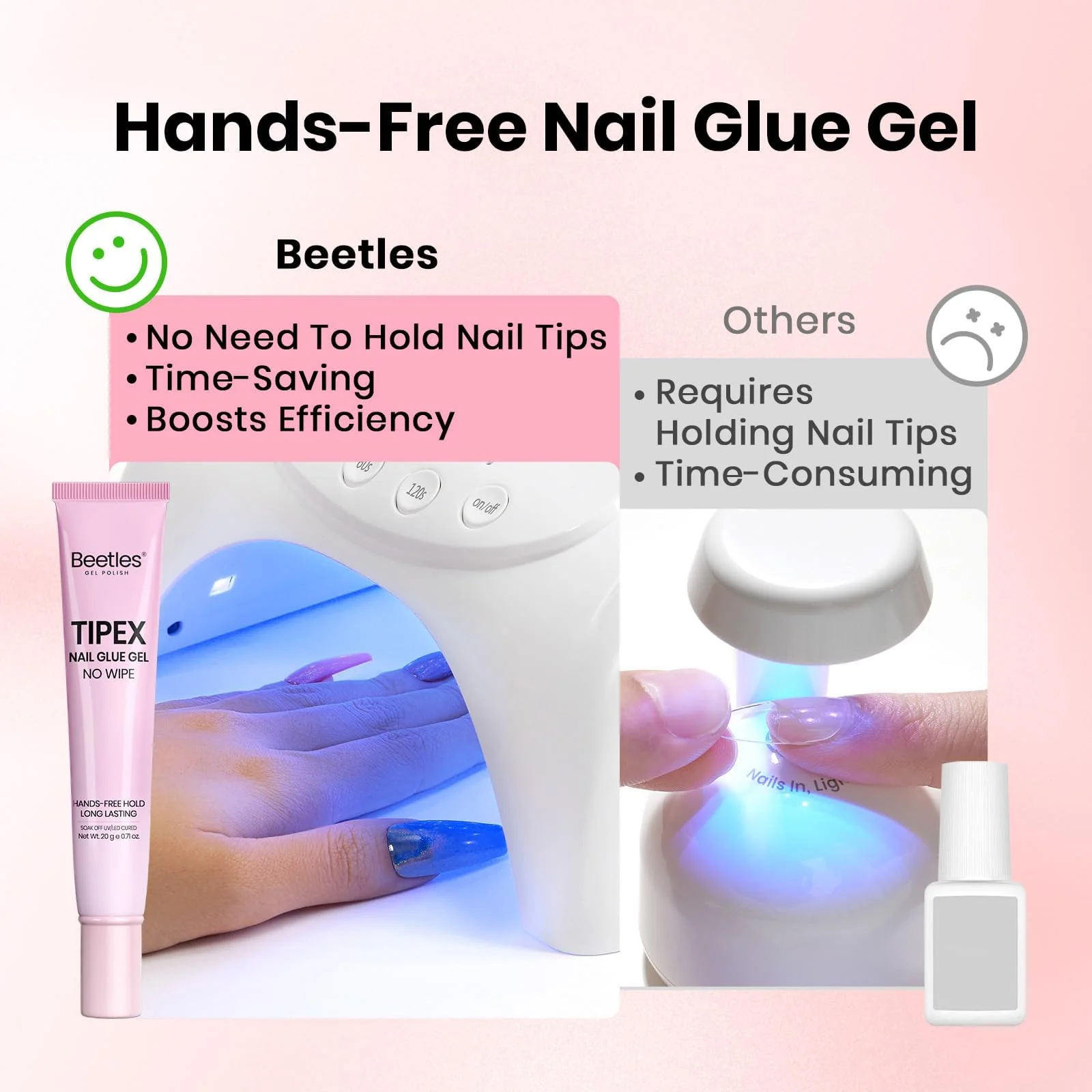 Beetles Nail Glue Essential Duo Dropper Design 20g No Wipe Hands-Free Nail Glue And 30ml Glass Dropper Nail Remover - Image 5