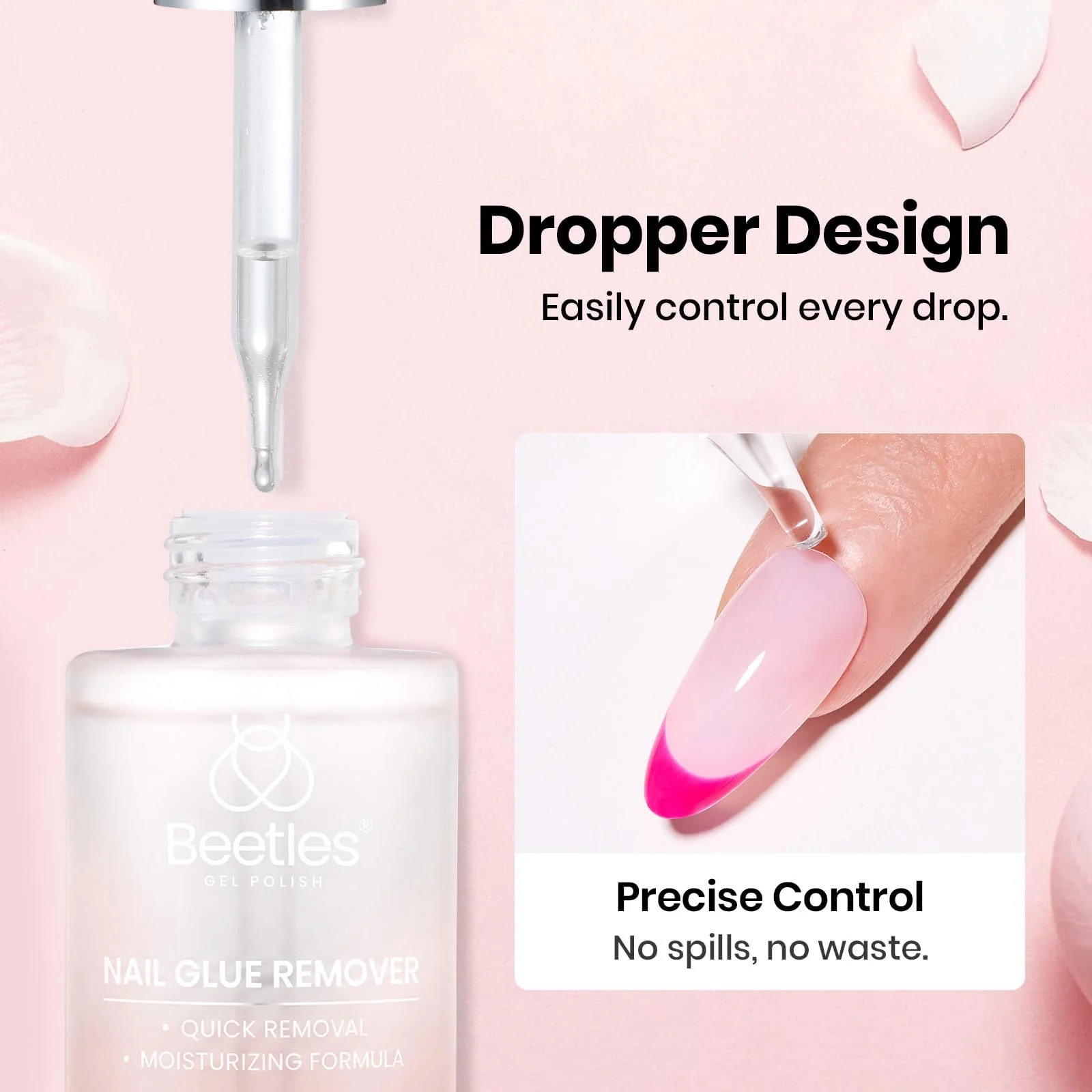 Beetles Nail Glue Essential Duo Dropper Design 20g No Wipe Hands-Free Nail Glue And 30ml Glass Dropper Nail Remover - Image 6