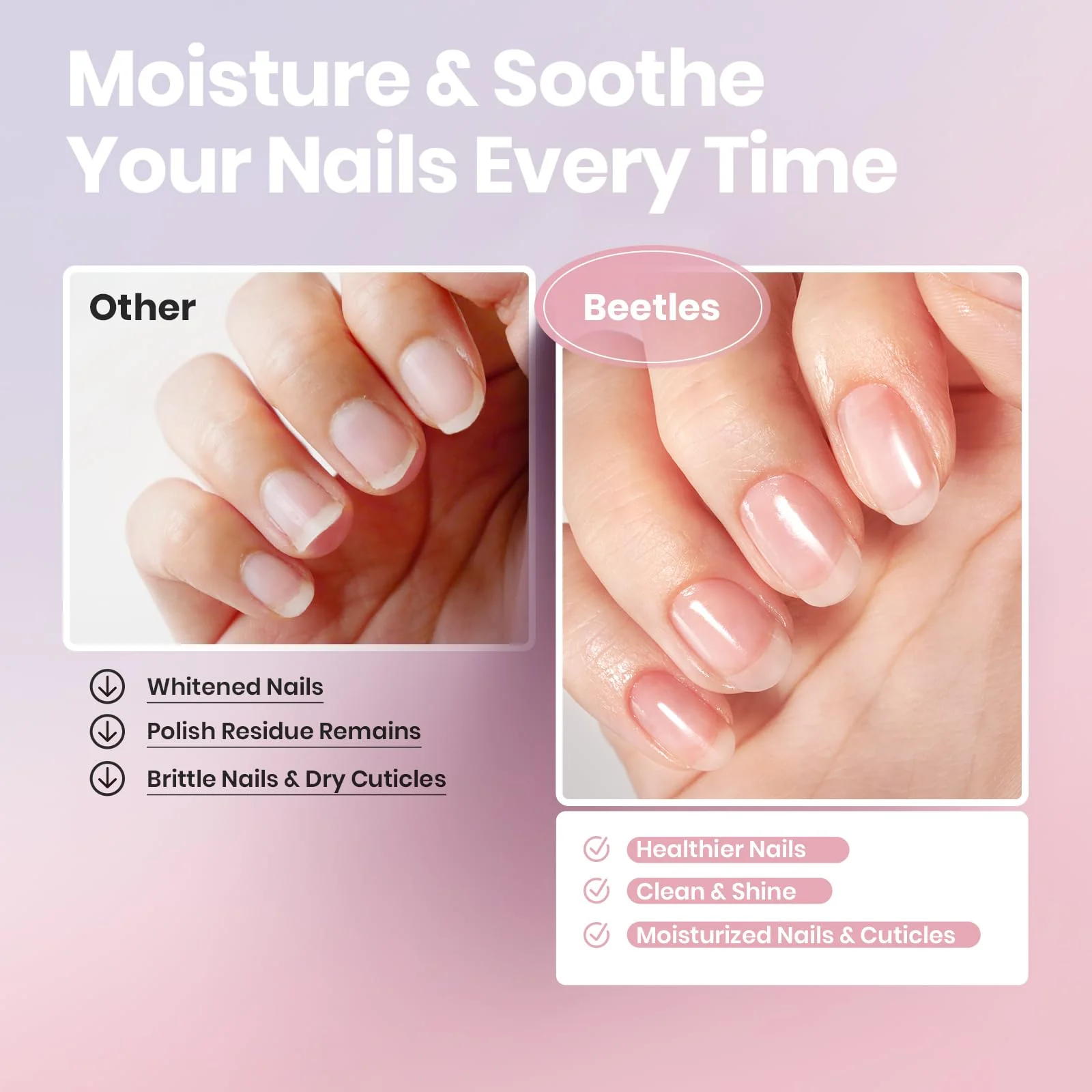 Beetles Nail Polish Remover 250ML Gentle Nourishing Nail Care - Image 3