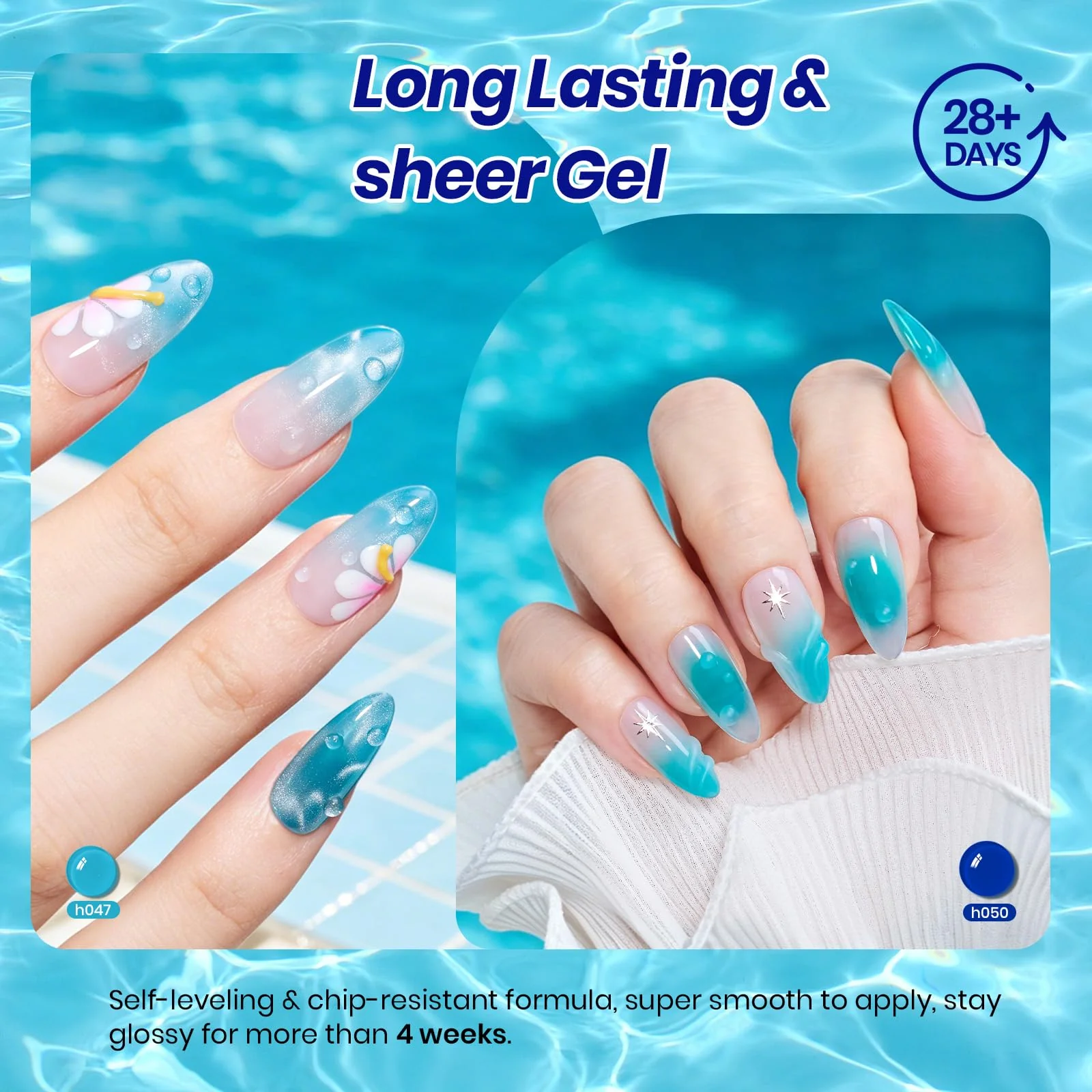 Beetles Ocean Veil 6 Colors Juicy Shine Summer Nails Jelly Gel Nail Polish Set - Image 3