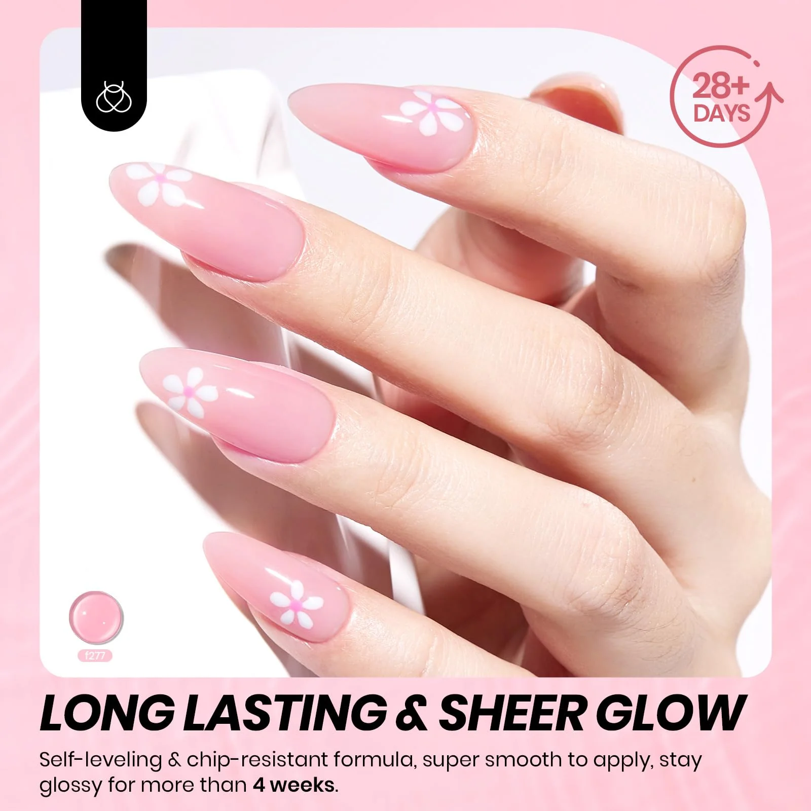 Beetles Pink Gel Nail Polish - 15ML Baby Pink Nude Gel Polish Nail Concealer Jelly Sheer Translucent Effect - Image 3