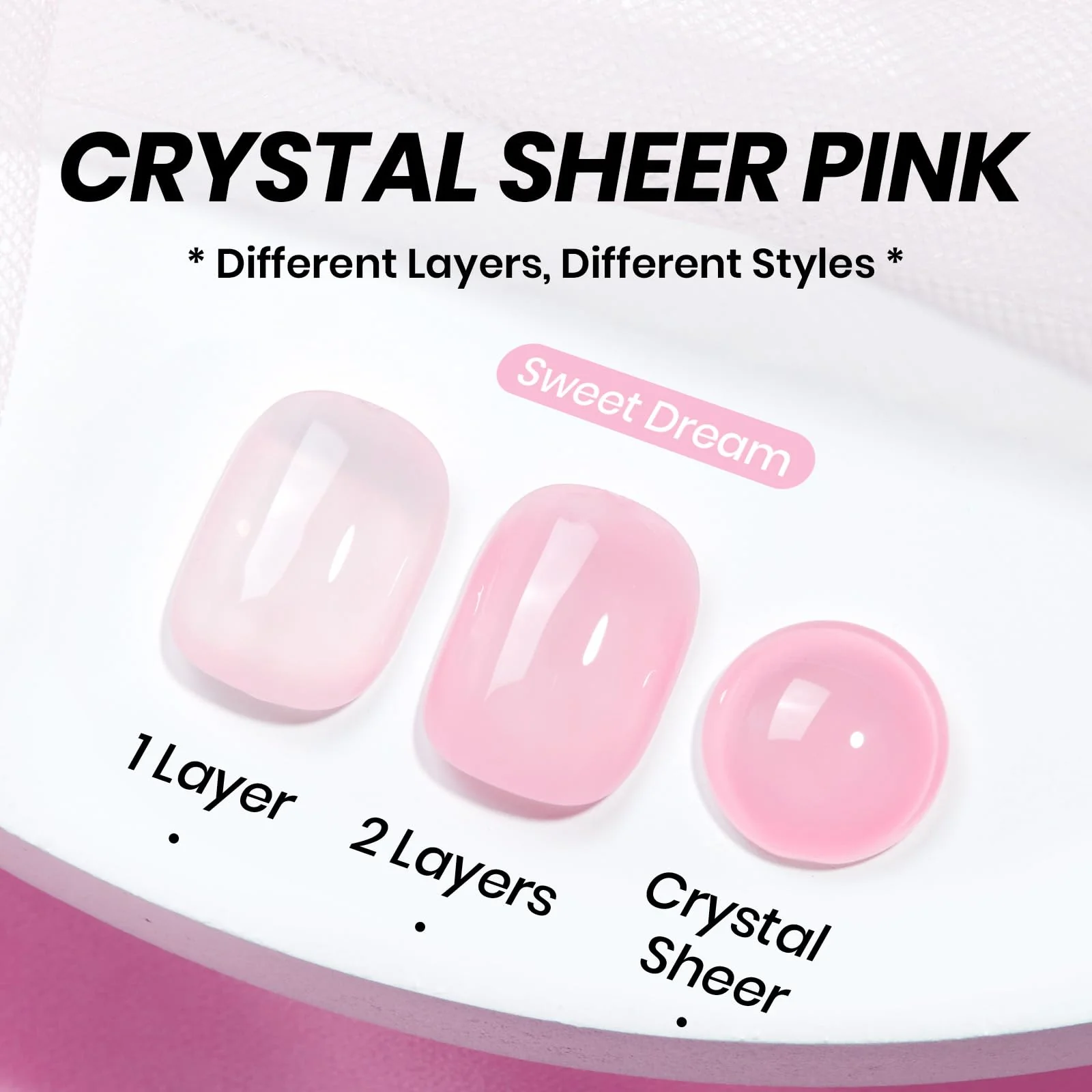 Beetles Pink Gel Nail Polish - 15ML Baby Pink Nude Gel Polish Nail Concealer Jelly Sheer Translucent Effect - Image 5