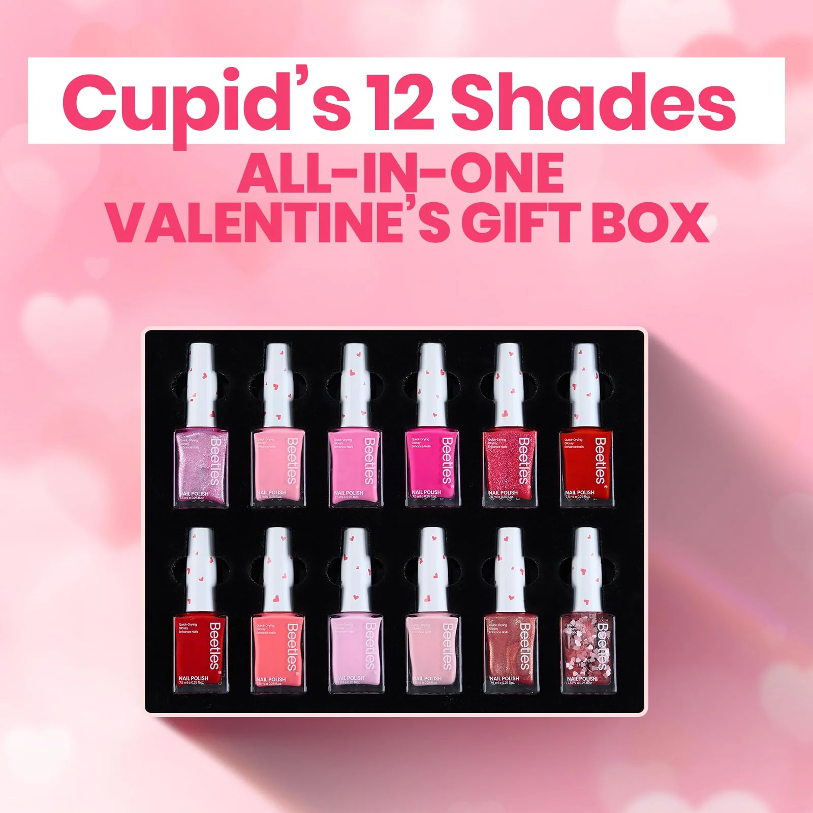 Beetles Pink Nail Polish Set - Love's Prism 12 Colors Nails Quick Dry Nail Polish Set - Image 8