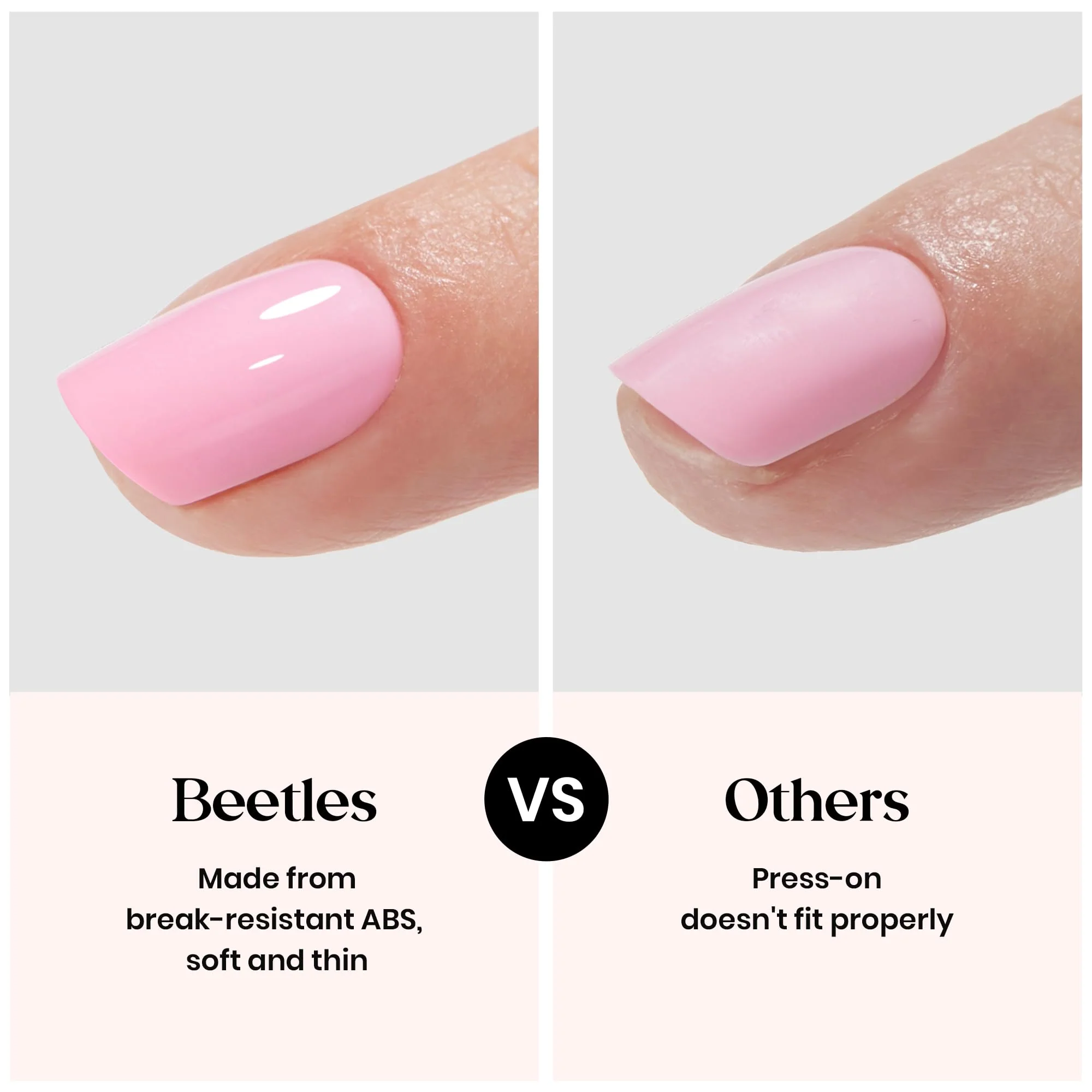 Beetles Press On Nails Kit - Caramel Drift | 360Pcs 12 Colors Short Square Press On Nails - Image 7