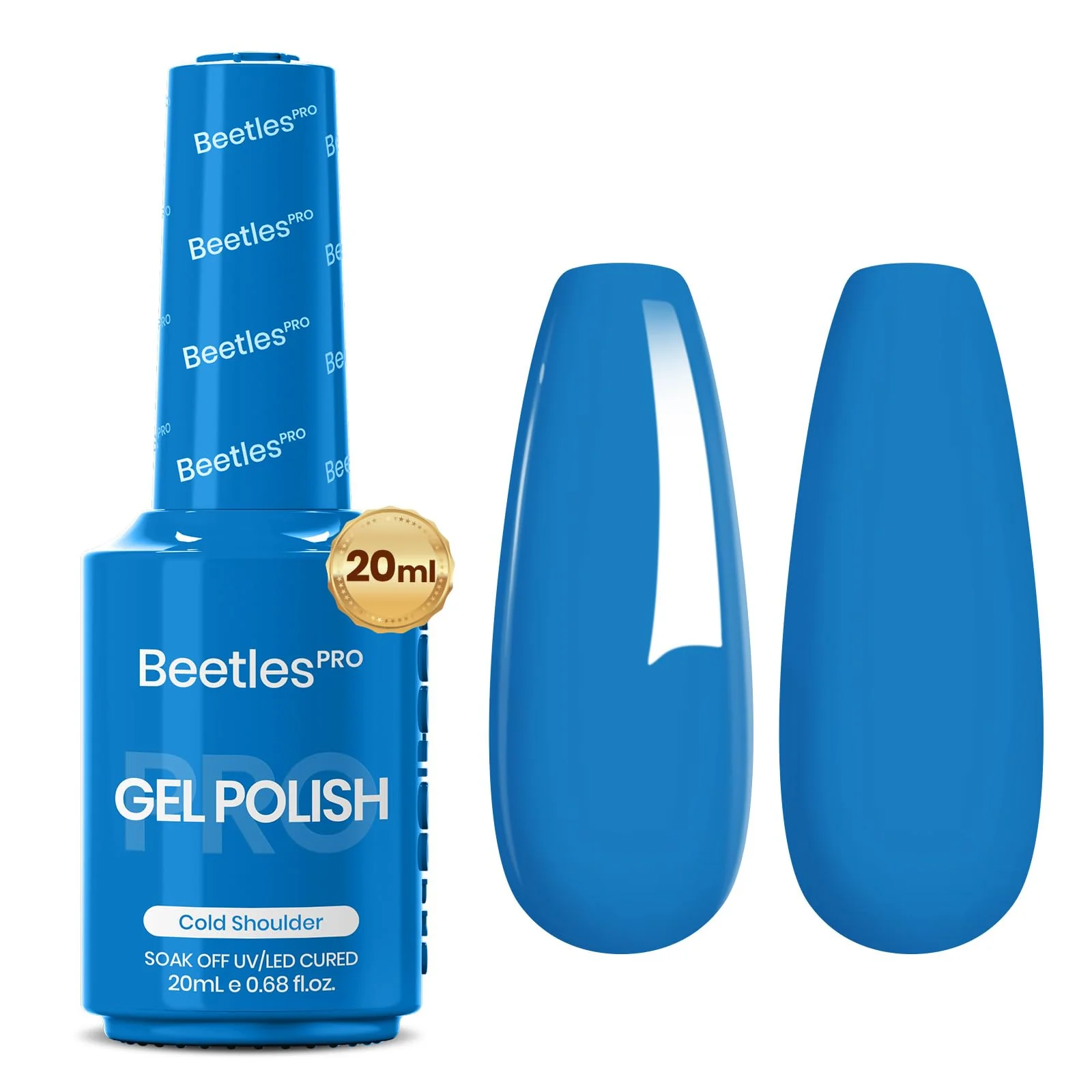 Beetles Pro Blue Gel Polish - Cold Shoulder, Navy Blue Color Gel Polish, UV Nail Lamp Cure Needed Nail Arts Salon-Quality Shine Long Lasting - Image 7