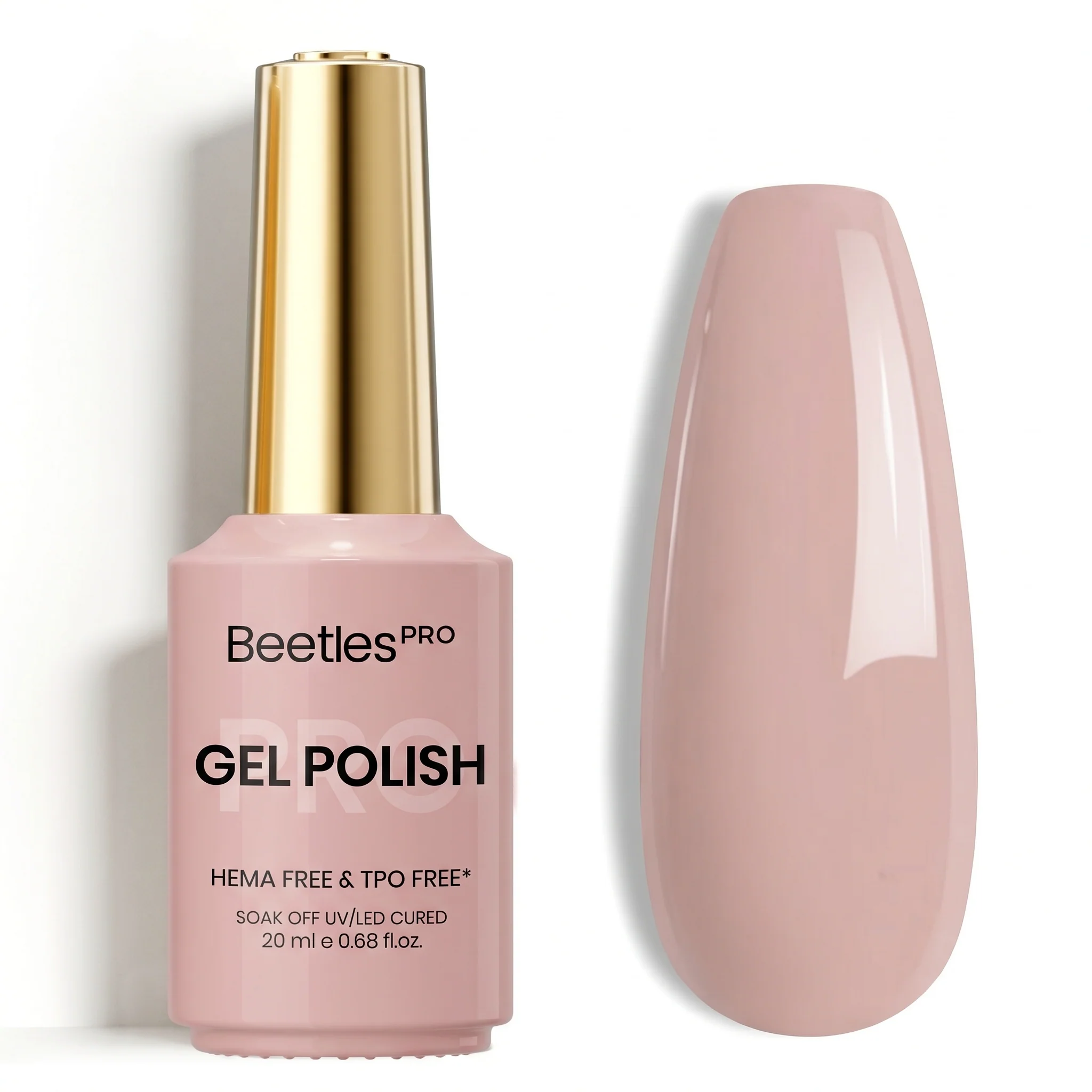 Beetles Pro Blush Clay HEMA Free TPO Free Gel Nail Polish 20ml