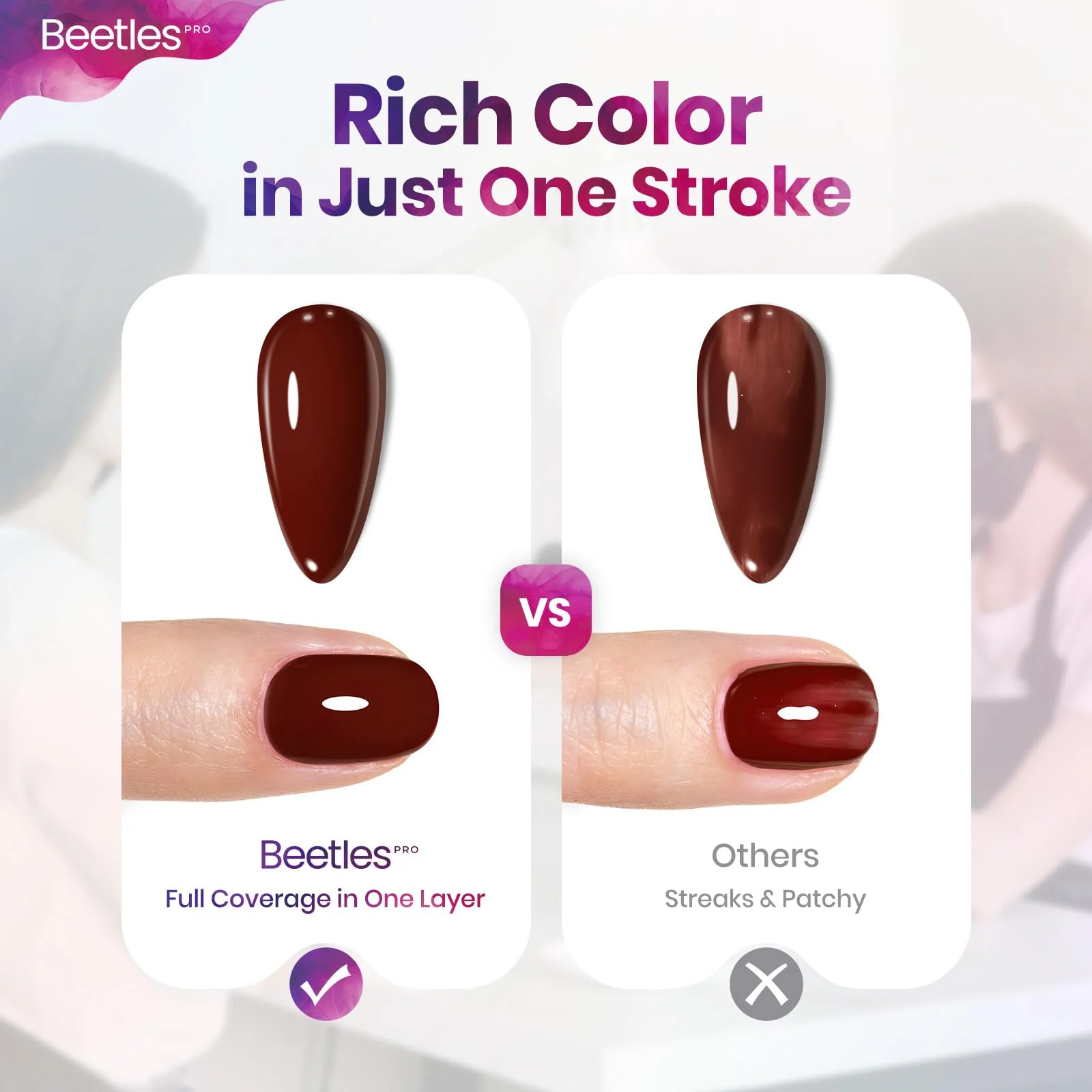 Beetles Pro Brown Gel Polish - Espresso Confession 1pc 20ml Dark Brown Color Gel Polish - Image 5
