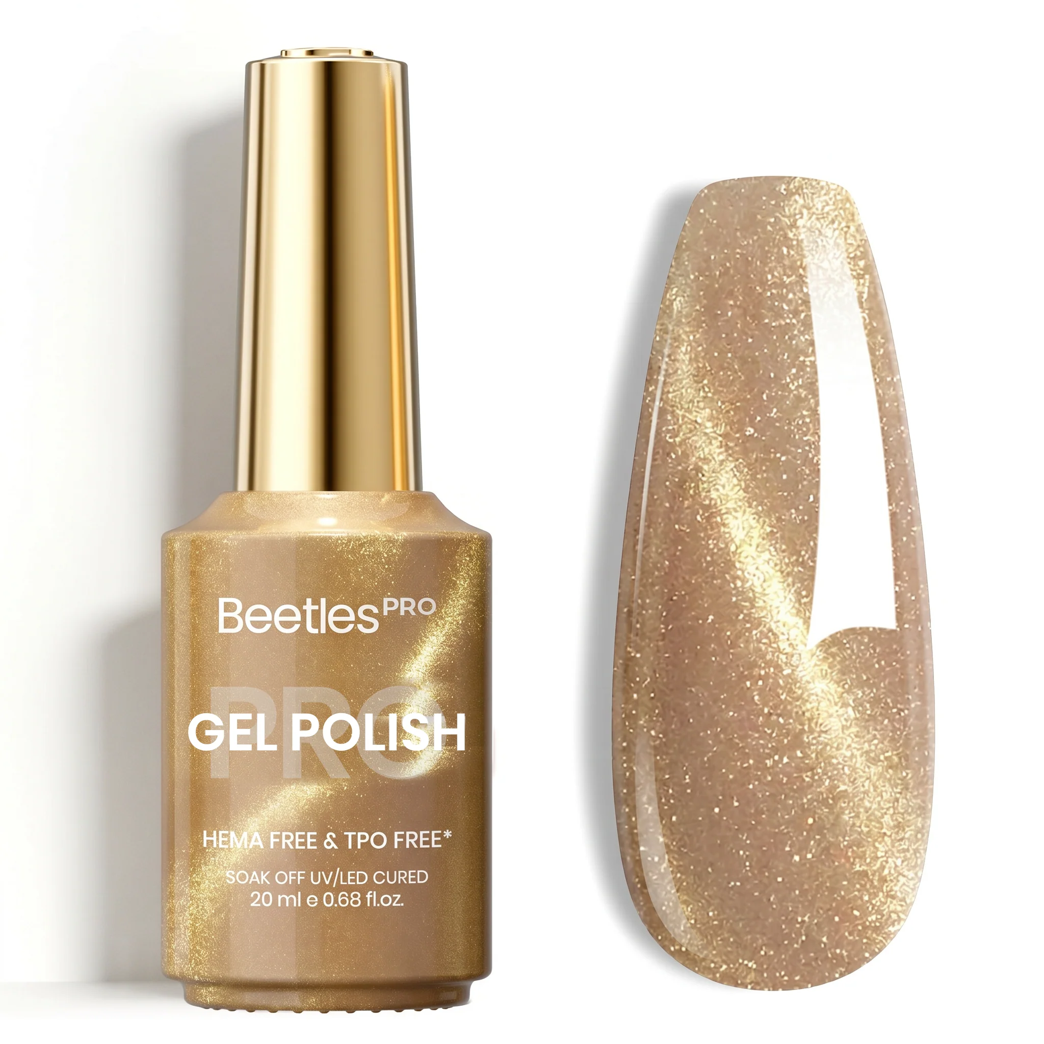 Beetles Pro Buttercream Dream HEMA Free TPO Free Cat Eye Gel Nail Polish 20ml