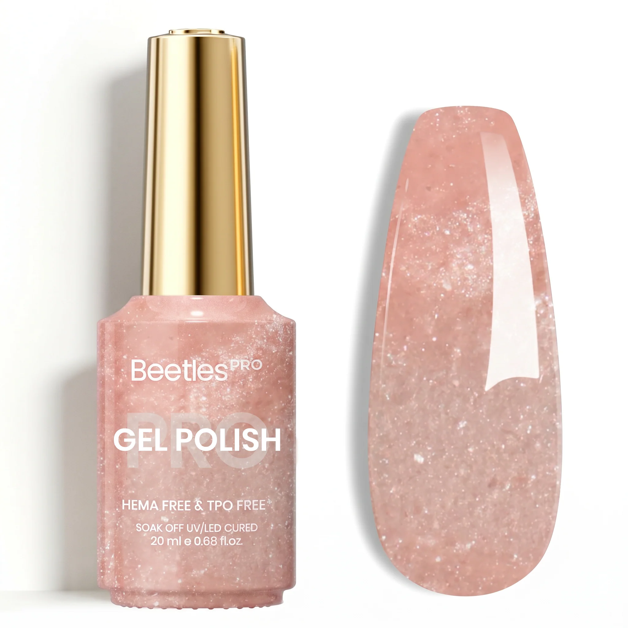 Beetles Pro Champagne Veil HEMA Free TPO Free Gel Nail Polish 20ml