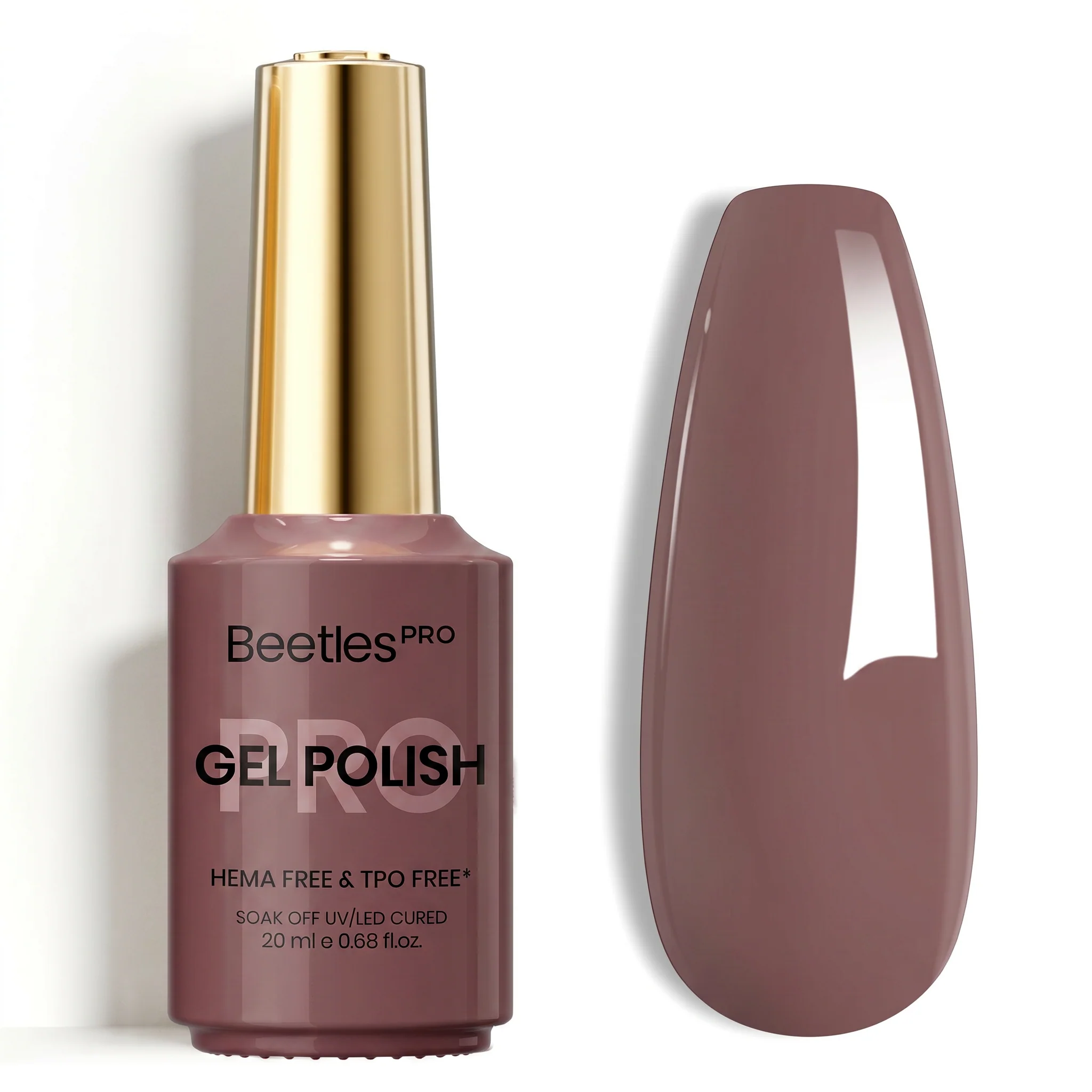 Beetles Pro Cocoa Taupe HEMA Free TPO Free Gel Nail Polish 20ml