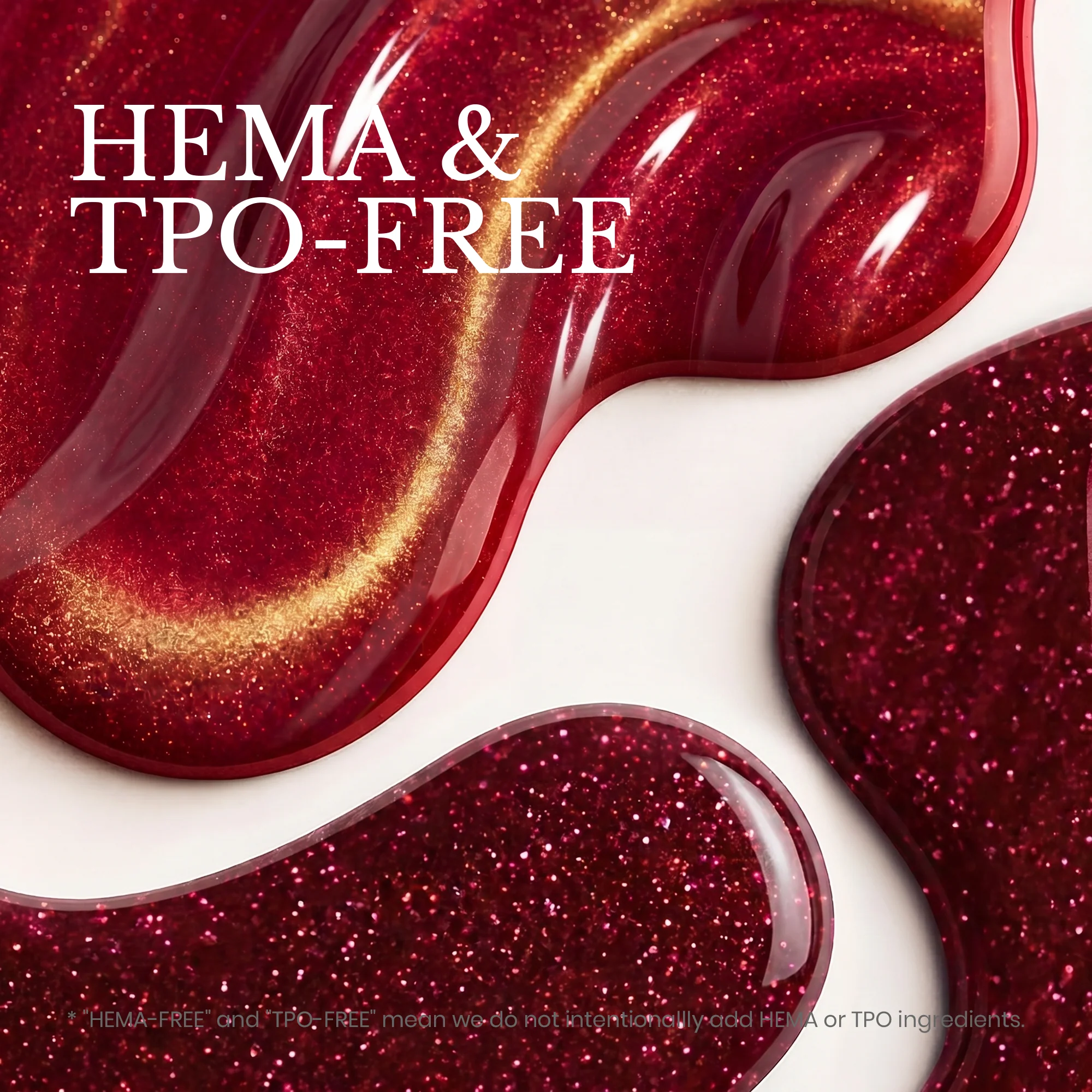 Beetles Pro Crimson Spark HEMA Free TPO Free Shimmer Gel Nail Polish 20ml - Image 5