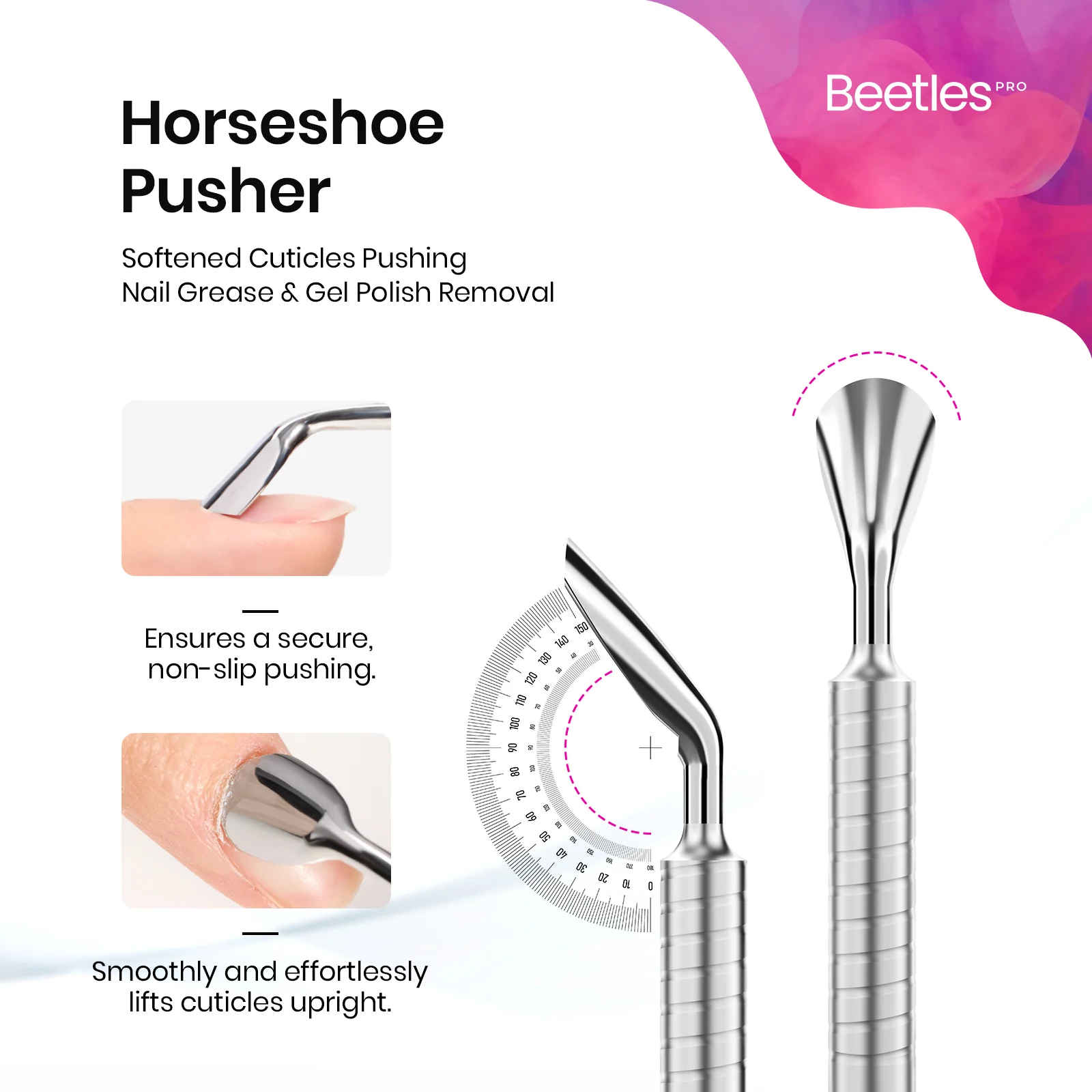 Beetles Pro Cuticle Trimmer Horseshoe(11mm) & Angled Blade(13mm) - Image 3