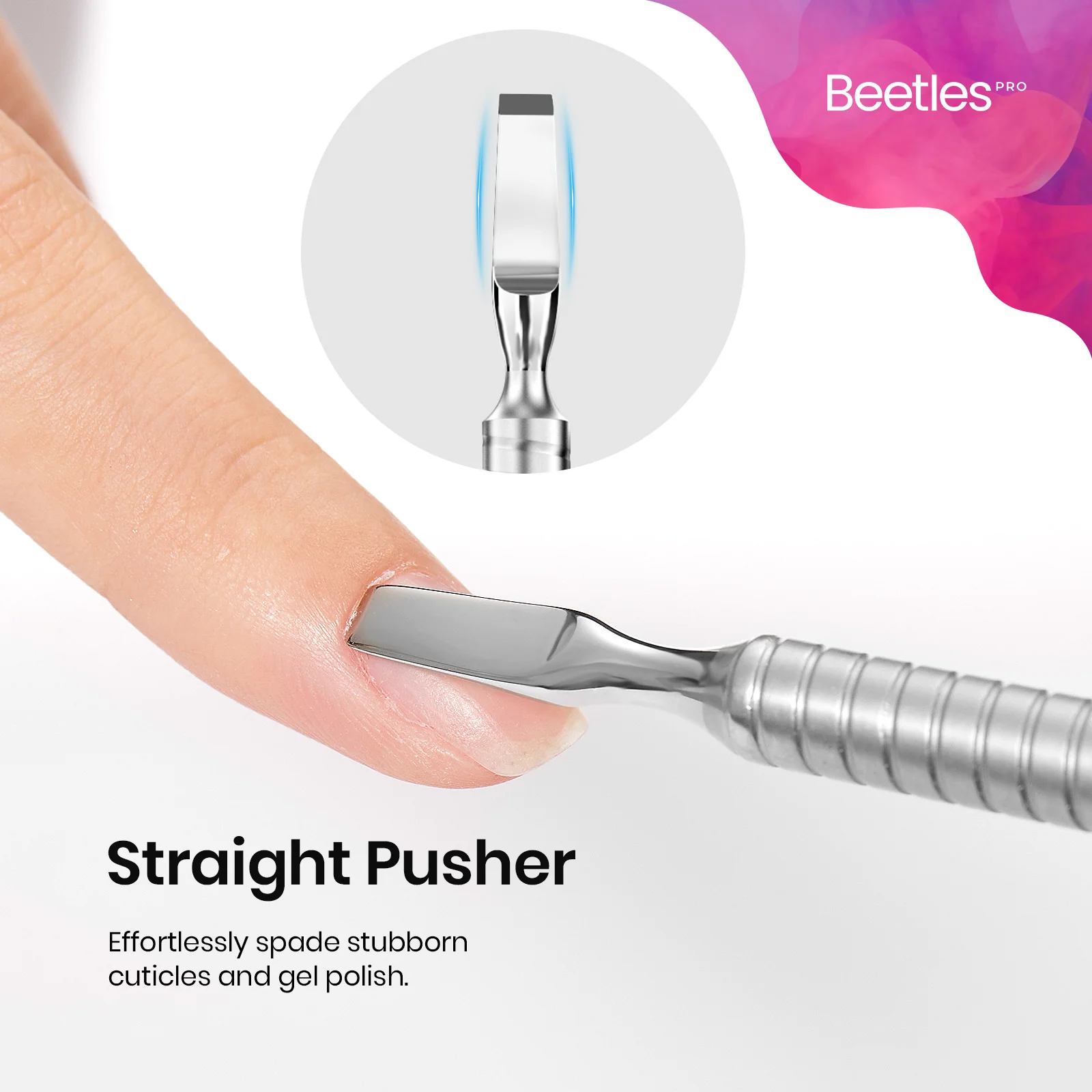 Beetles Pro Cuticle Trimmer Straight Pusher(14mm) & Straight Blade(15mm) - Image 3