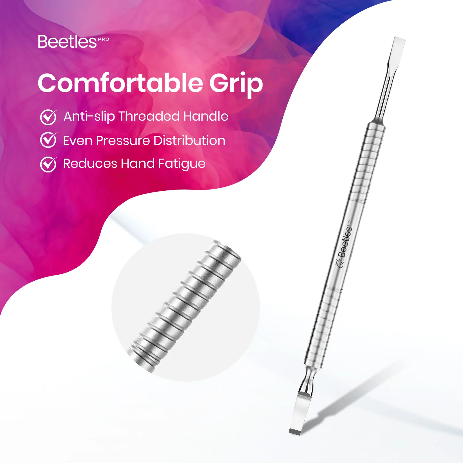 Beetles Pro Cuticle Trimmer Straight Pusher(14mm) & Straight Blade(15mm) - Image 5