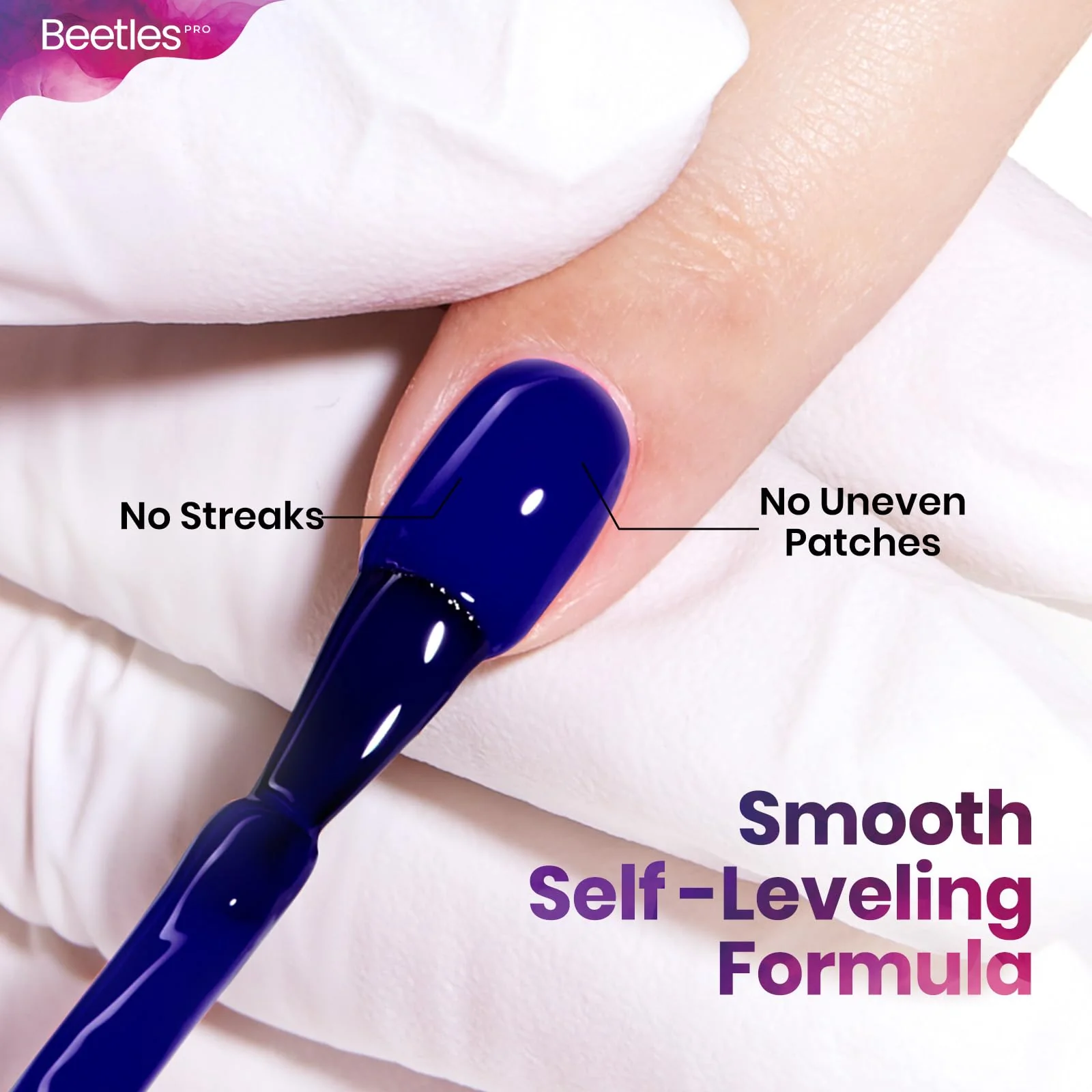 Beetles Pro Dark Blue Gel Nail Polish - Off The Grid Cobalt Blue 20ML Color Gel Polish - Image 5