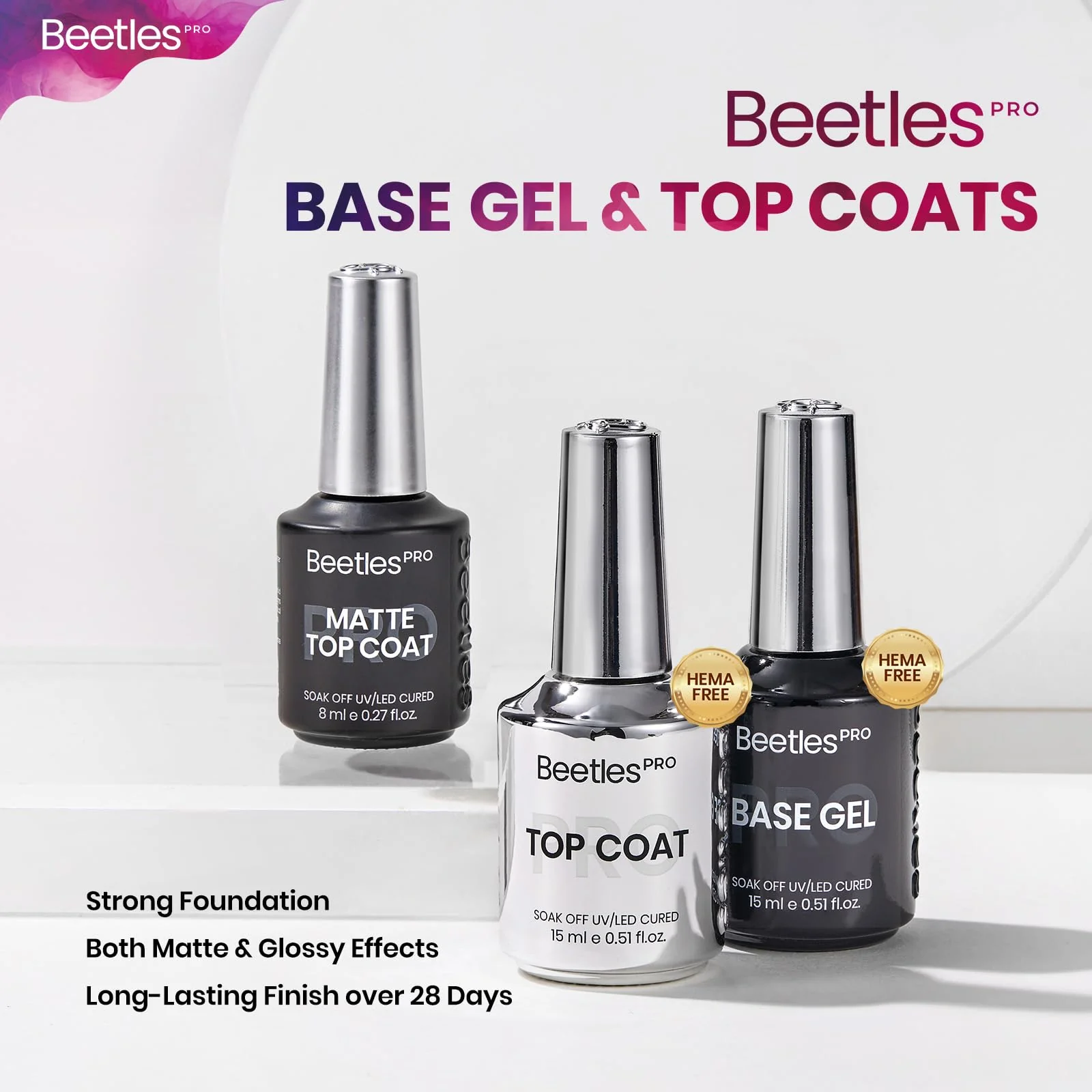 Beetles Gel Nail Starter Kit Summer Nails  PRO Colorists Almost Okay Collection 18 Colors All-in-One Mani Set - Image 5