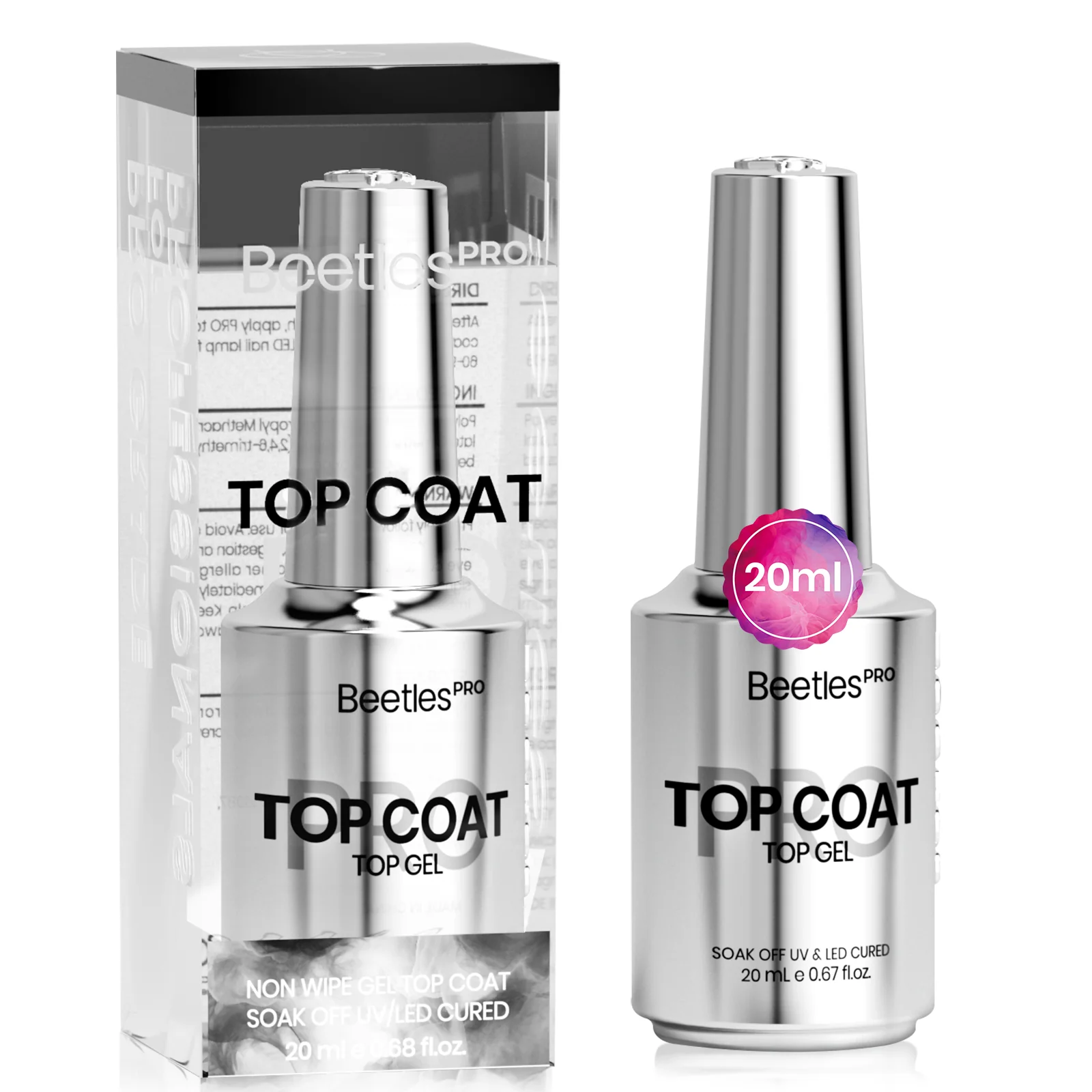 Beetles Pro Gel Top Coat HEMA Free TPO Free 20ml