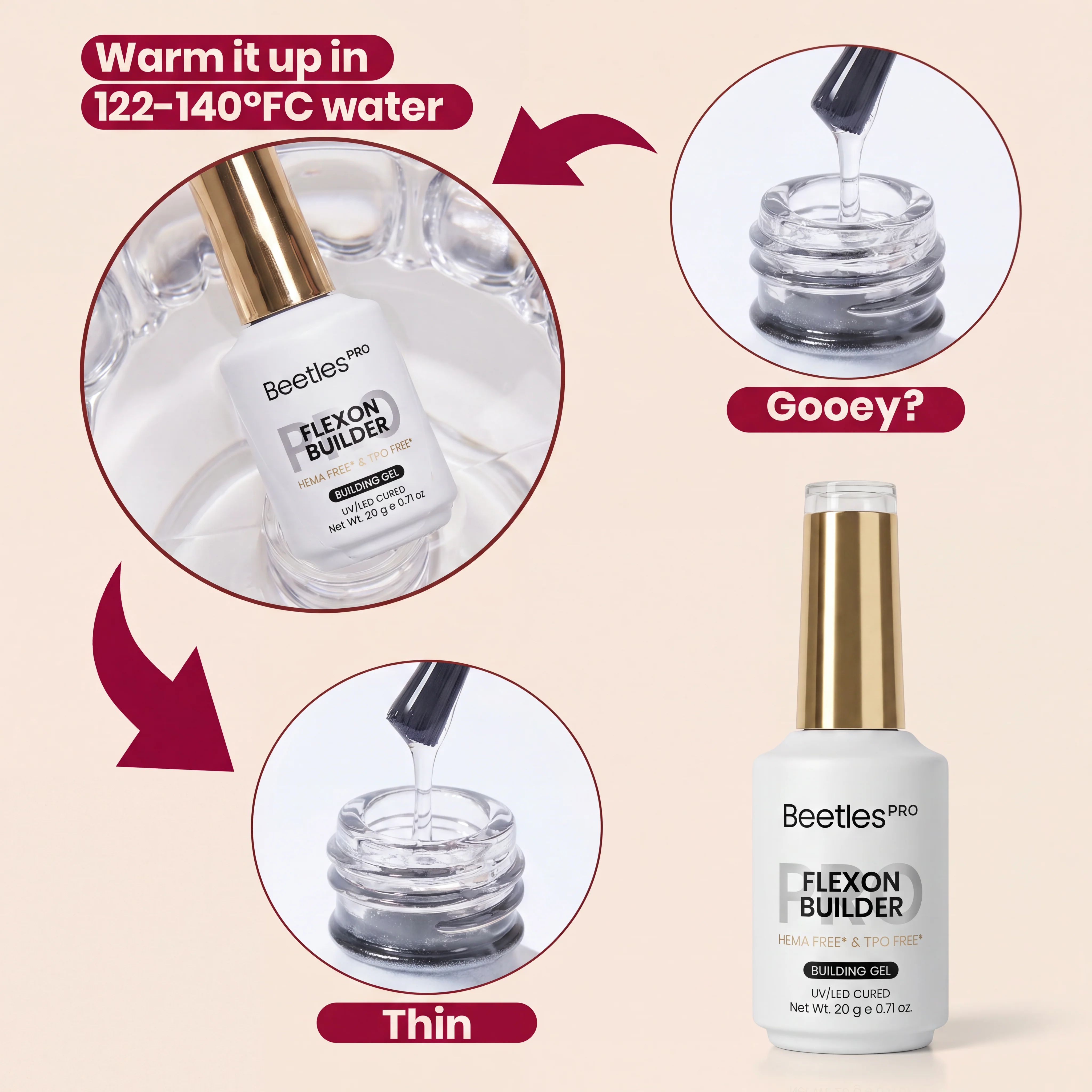 Beetles Pro HEMA Free TPO Free Clear Builder Gel - Image 7