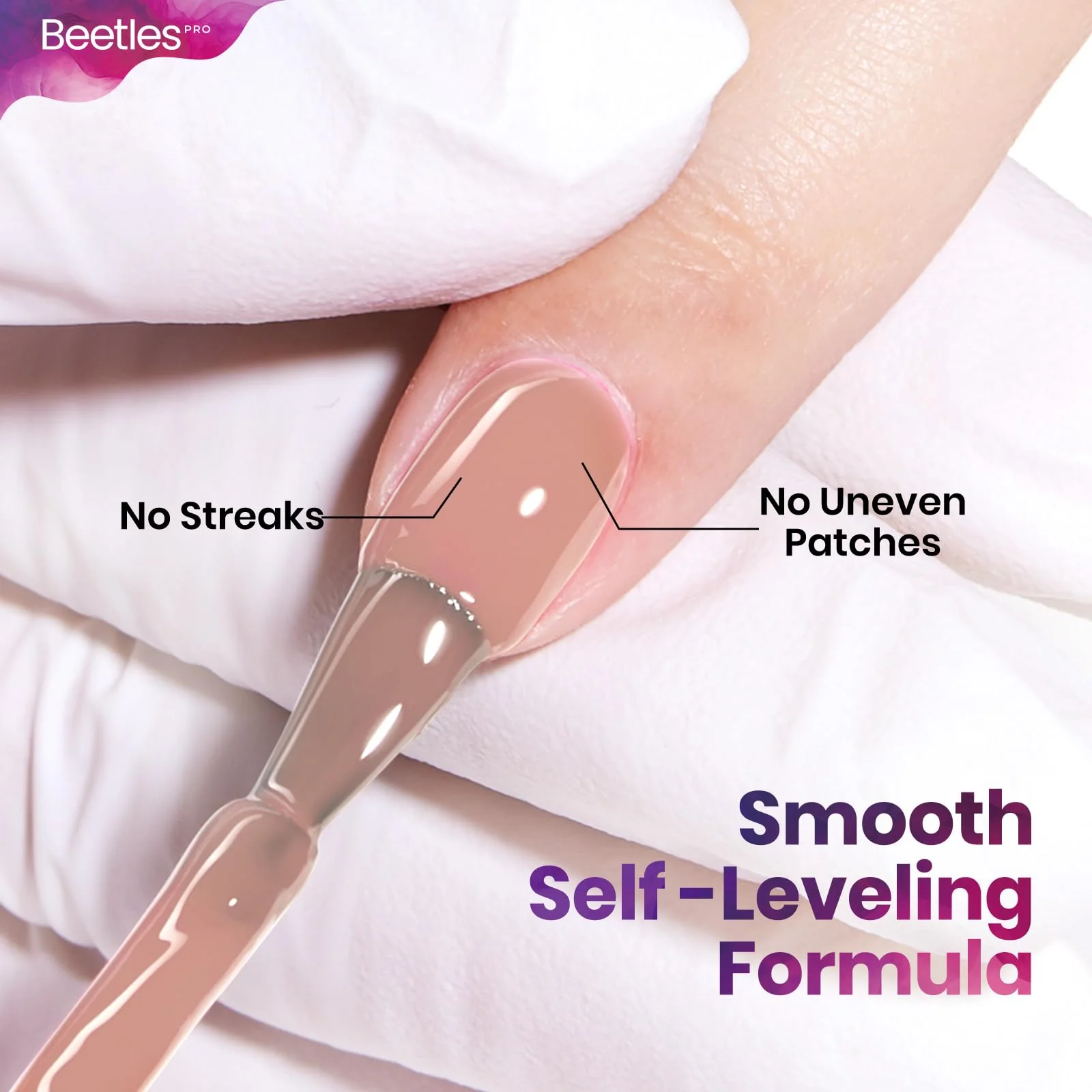 Beetles Pro Jelly Gel Nail Polish - Romantic Burnout, HEMA Free & TPO Free, 15ml Nude Jelly Color Gel Polish - Image 5