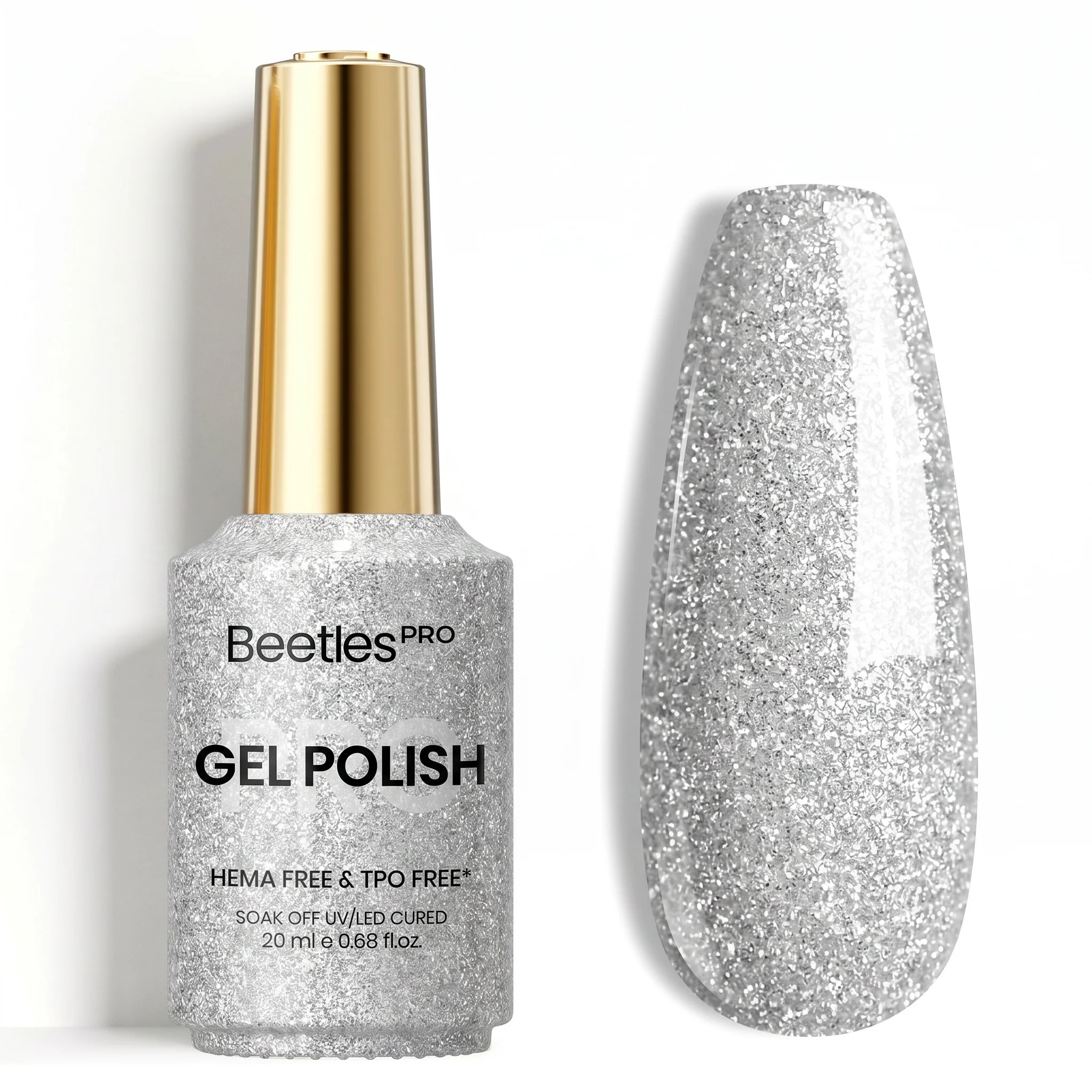 Beetles Pro Mermaid's Tear HEMA Free TPO Free Glitter Gel Nail Polish 20ml