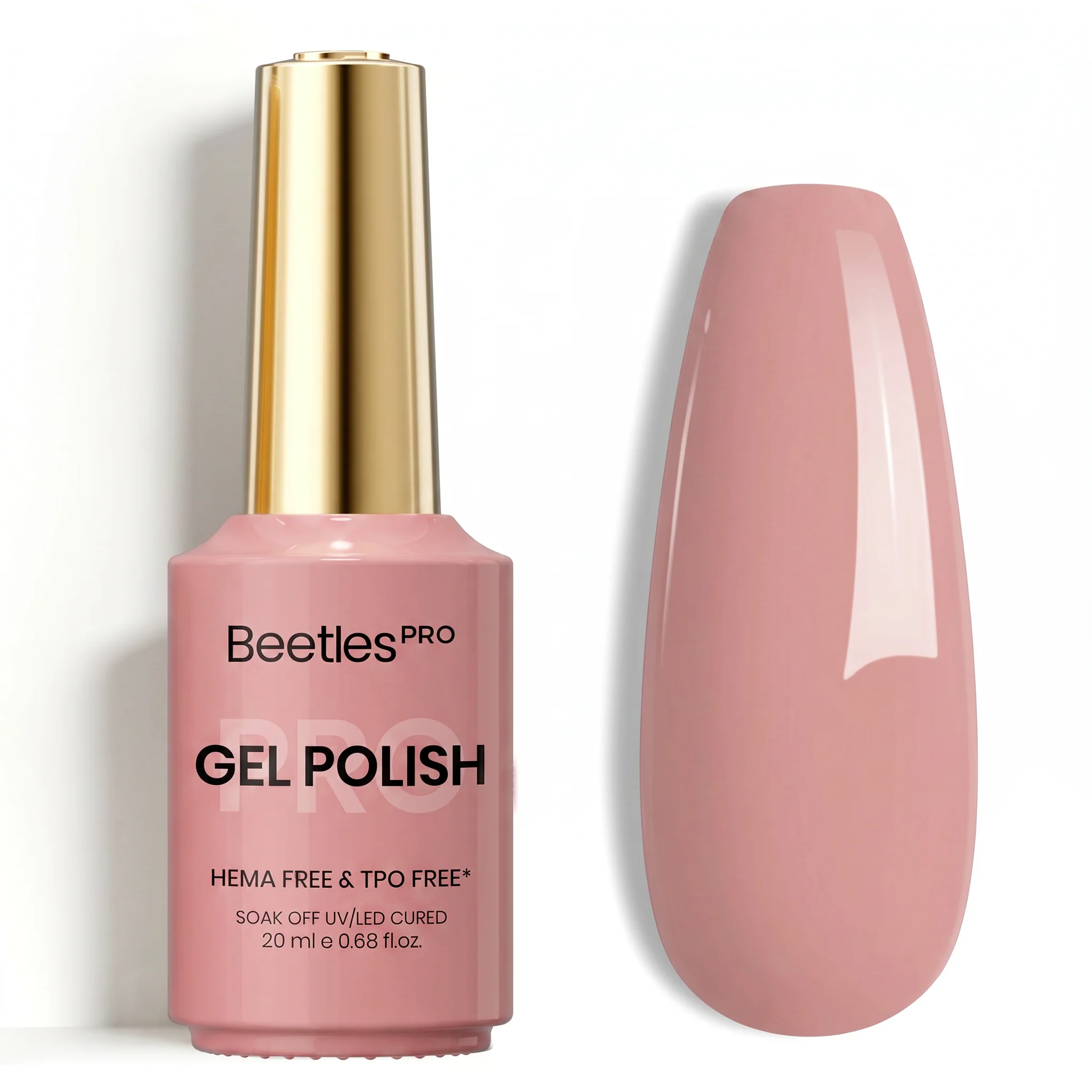 Beetles Pro Muted Coral HEMA Free TPO Free Gel Nail Polish 20ml
