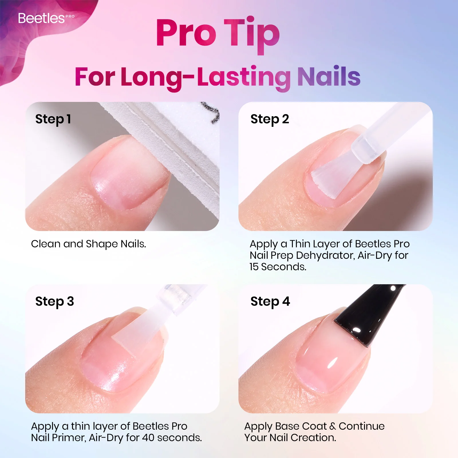 Beetles Pro Nail Prep Dehydrator HEMA Free TPO Free 20ml - Image 7