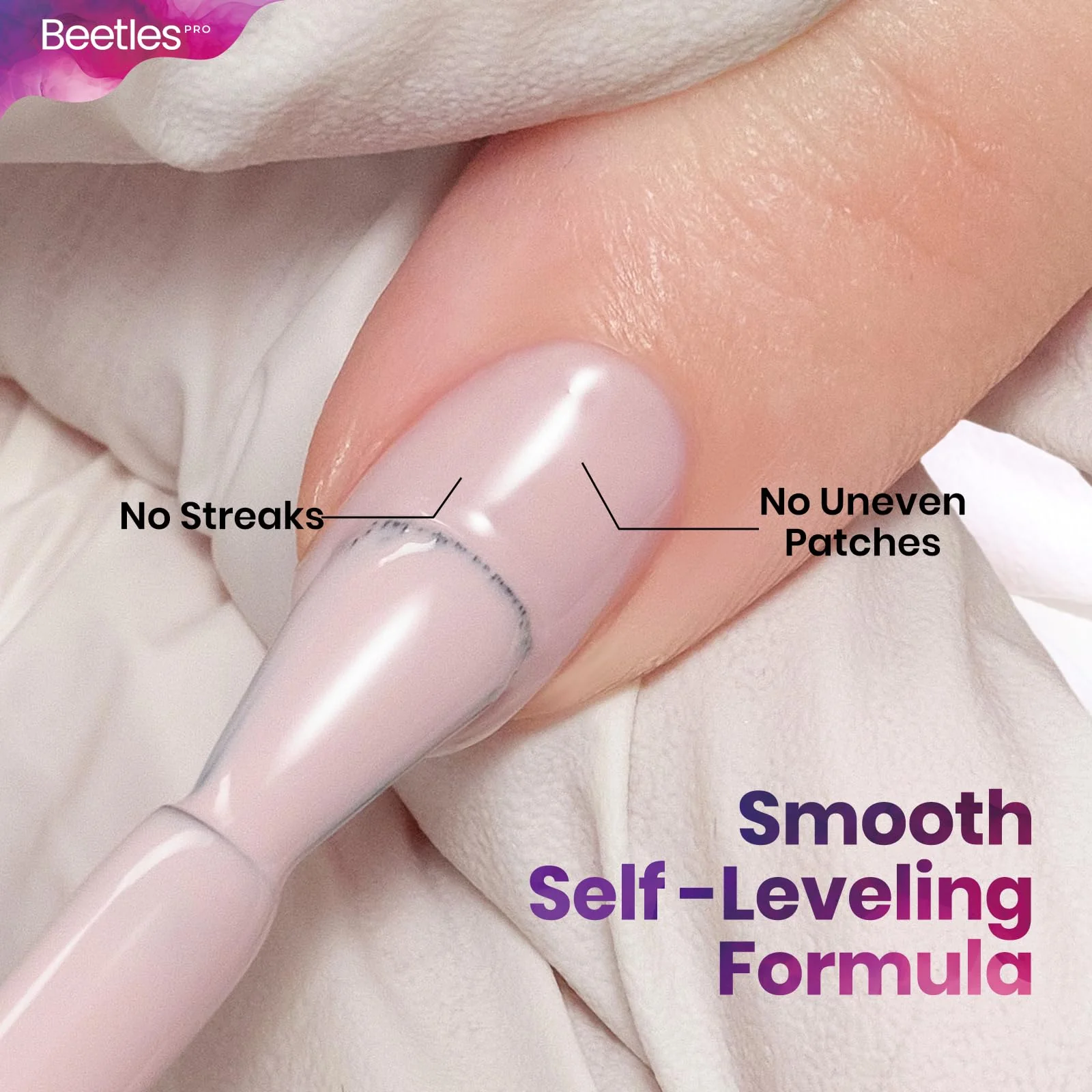 Beetles Pro Nude Gel Nail Polish - Go With It,HEMA Free & TPO Free, 15ml Milky Nude Color Gel Polish - Image 6