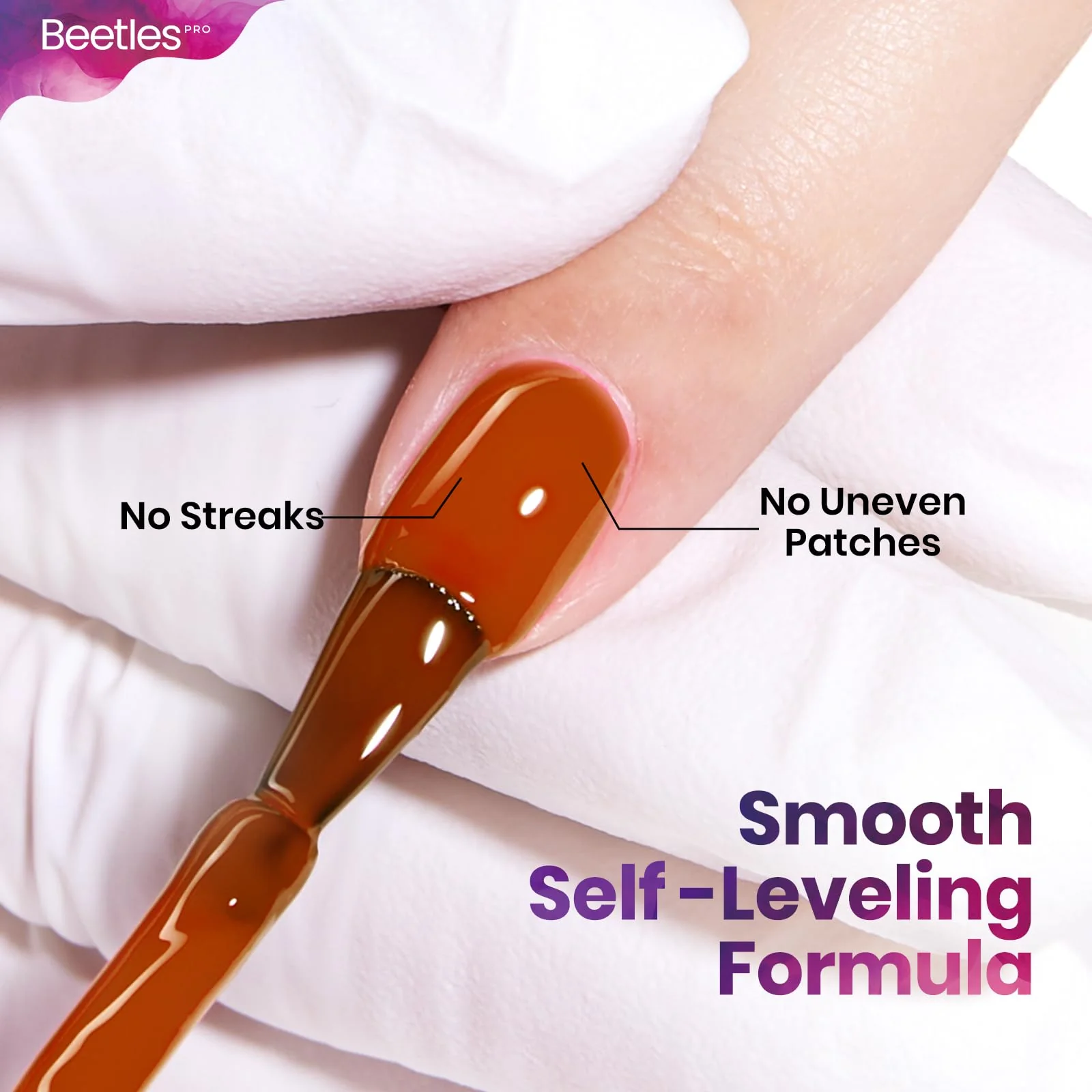 Beetles Pro Orange Gel Polish - Burn After Feeling, Burnt Orange Color 20ML Gel Polish, UV Nail Lamp Cure Needed Nail Arts Salon-Quality Shine Long Lasting - Image 3