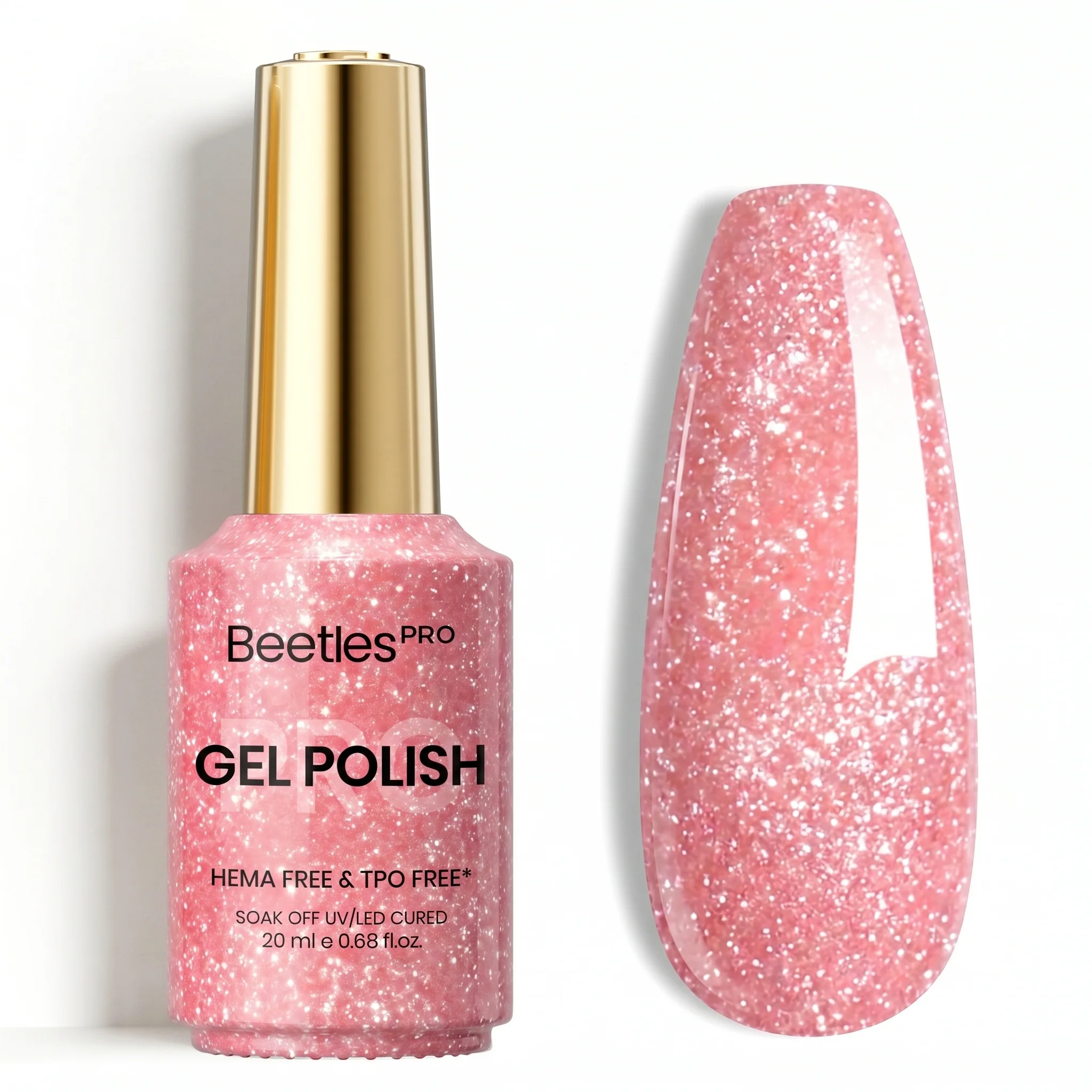Beetles Pro Pink Spritz HEMA Free TPO Free Gel Polish 20ml
