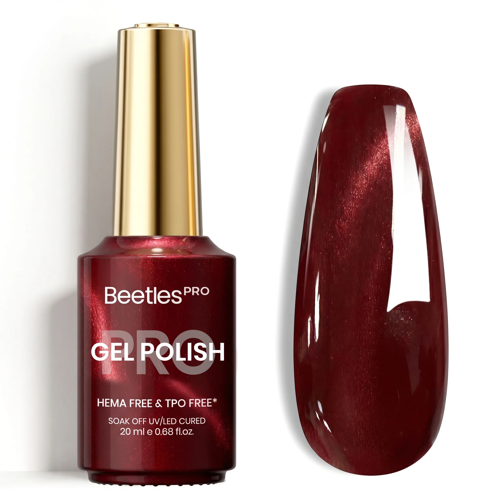 Beetles Pro Royal Ruby HEMA Free TPO Free Cat Eye Gel Nail Polish 20ml